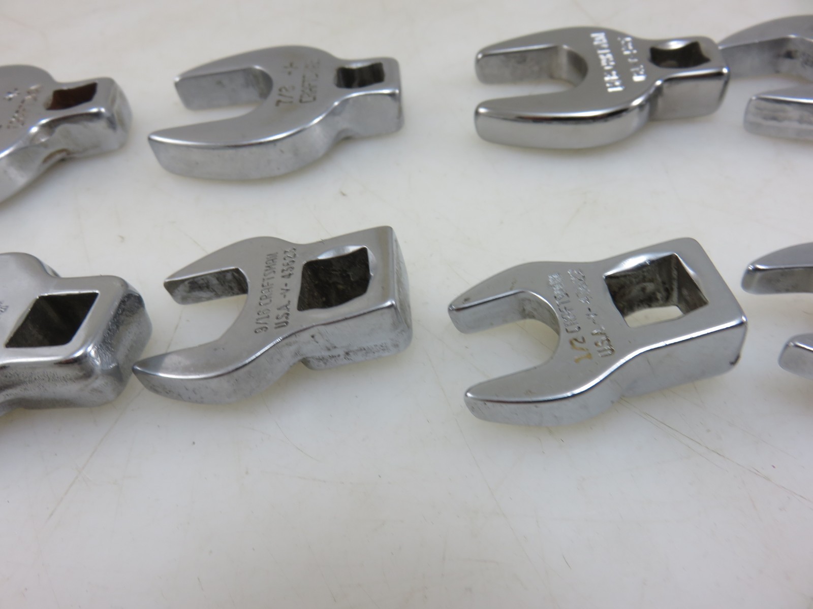 Craftsman -V- & Others Crowfoot Wrench Set 10pc Set 3/8″Dr. 3/8″-1″ Vintage USA