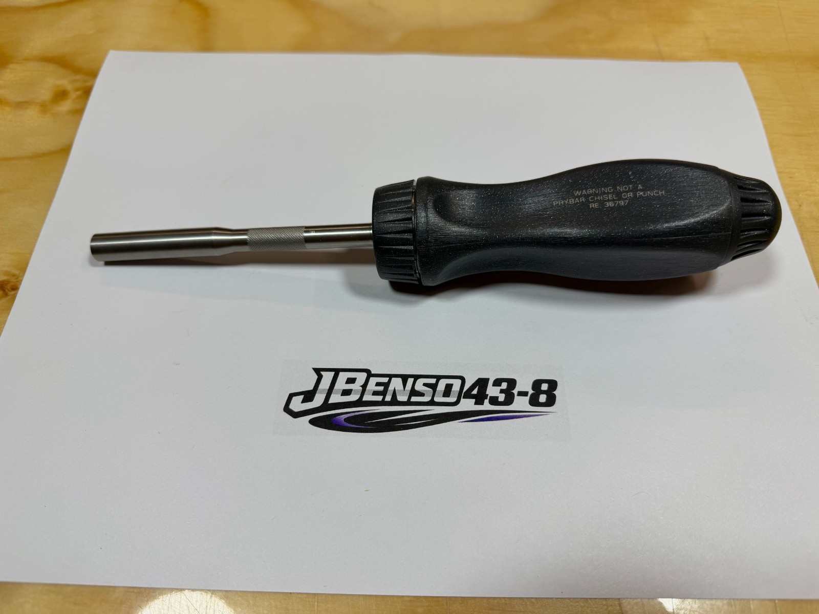Snap-on Tools DARK TITANIUM Hard Grip Ratcheting Screwdriver w/o Bits SSDMR4BDT