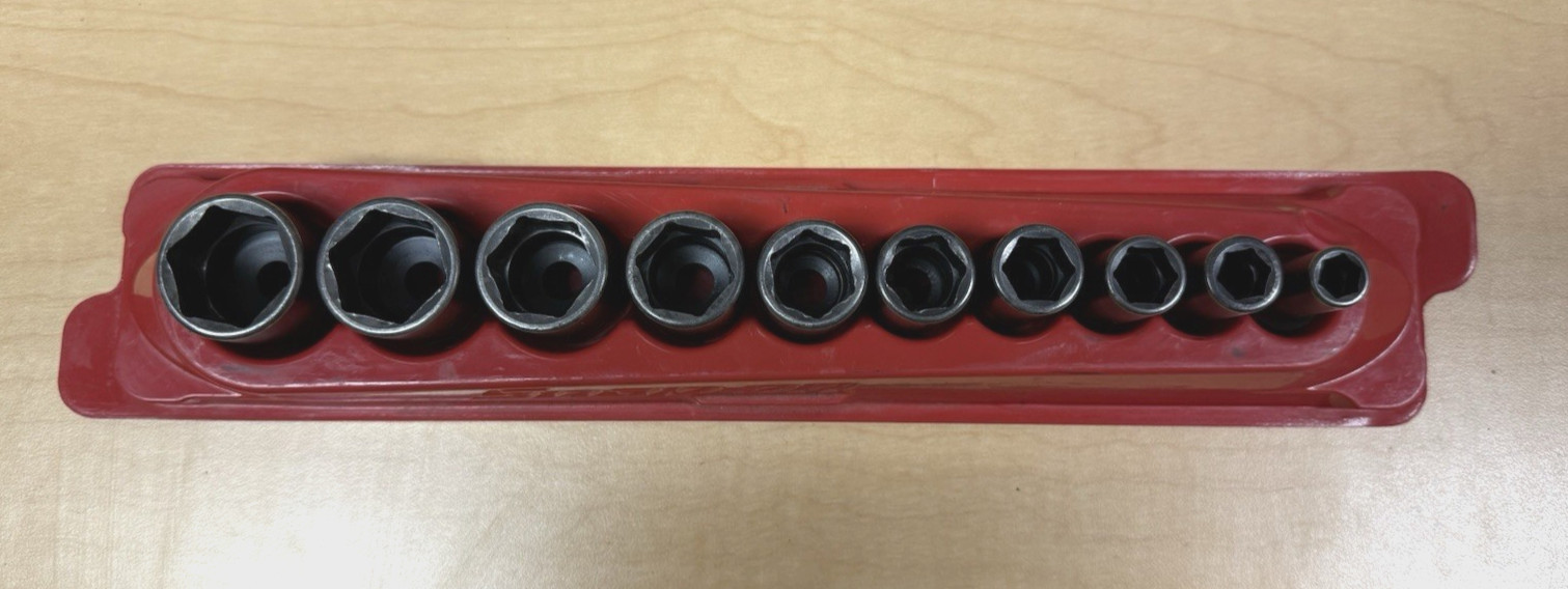 Snap-on Tools Semi Deep Impact Socket 10pc Set 6 pt 3/8″ Drive 5/16-7/8″