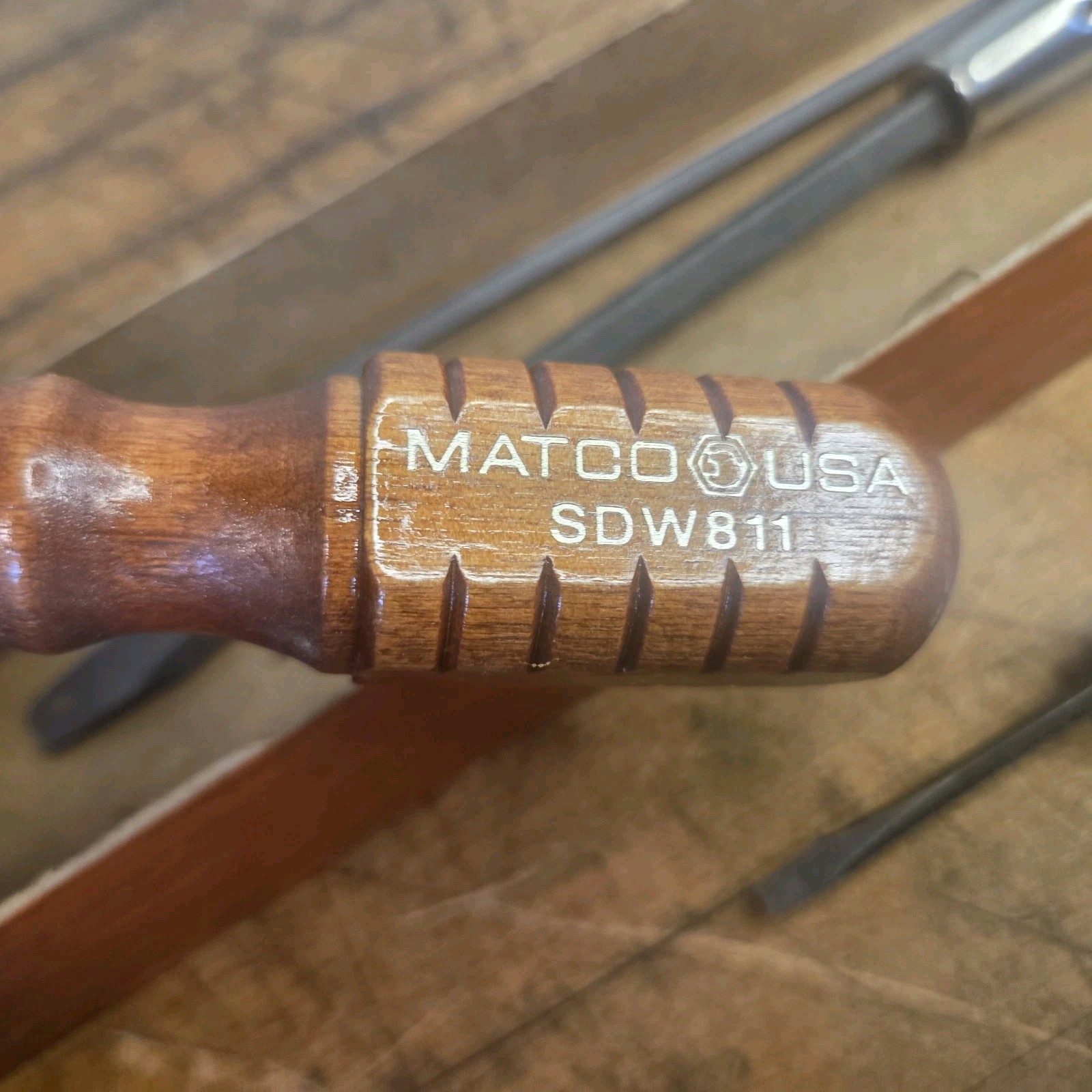 Matco SdW Screwdriver Wood handle Vintage Lot Of 5 Standard Flat Tip