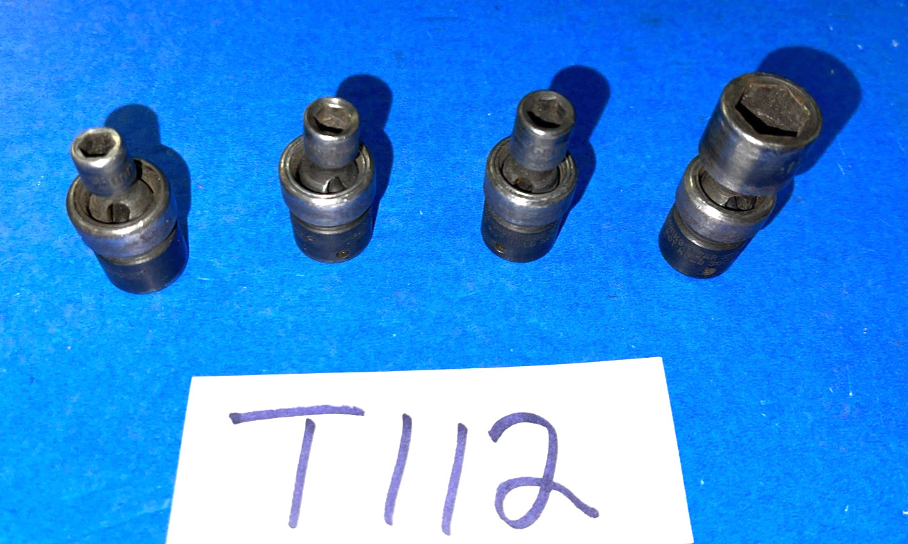 SK TOOLS 4 PIECE 1/4 DRIVE METRIC IMPACT SWIVEL SOCKETS 5, 5.5, 6 AND 11MM
