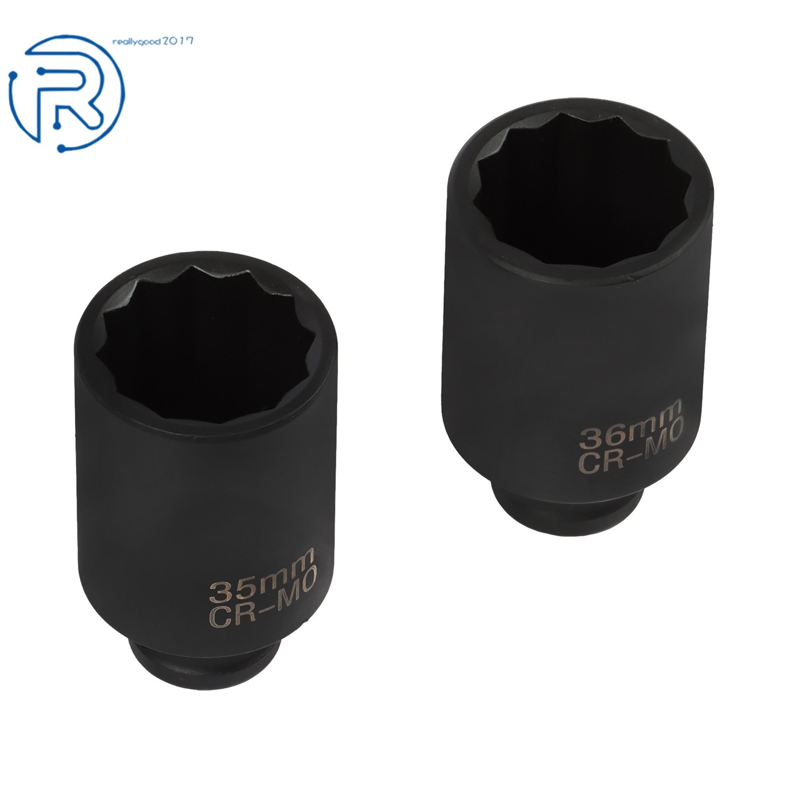 8pcs 1/2″ Impact Socket Set 12 Point 1/2″Drive Deep Spindle Axle Nut 29mm-39mm