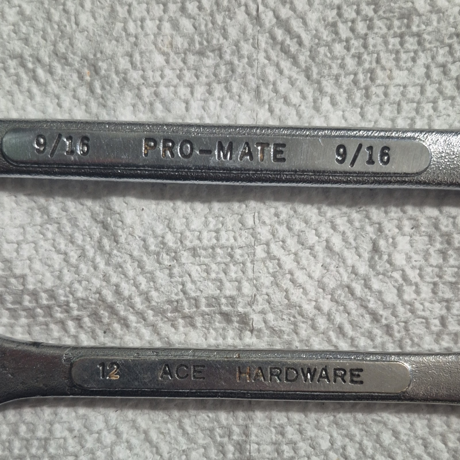 Mixed Wrench Lot of 4 Ace Hardware Pro-Mate 9/16 7/16 12mm Mechanics Tools