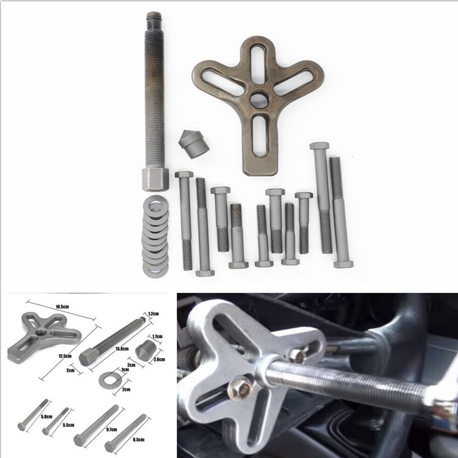 23x Car Wheel Puller Harmonic Balancer Steering Gear Crank Shaft Damper Tool Kit