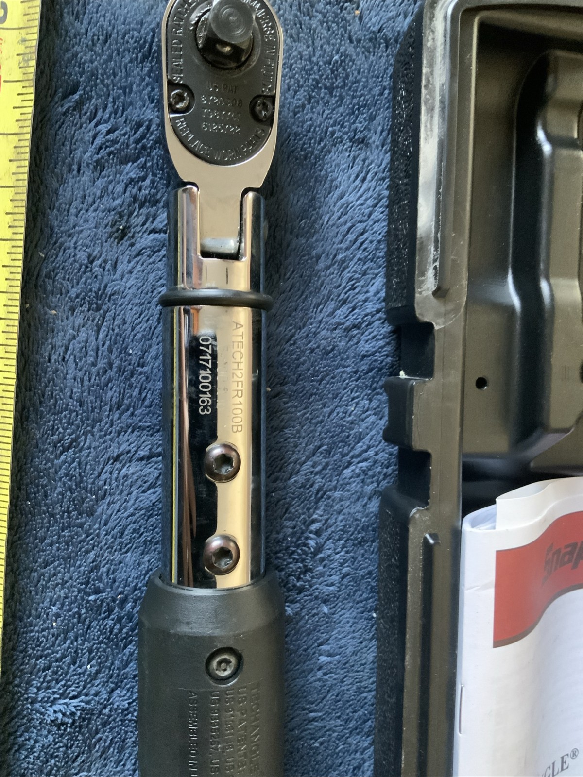 Snap On Atech2fr100b, 3/8” Dr Swivel Head Digital Torque Wrench….red And Black..