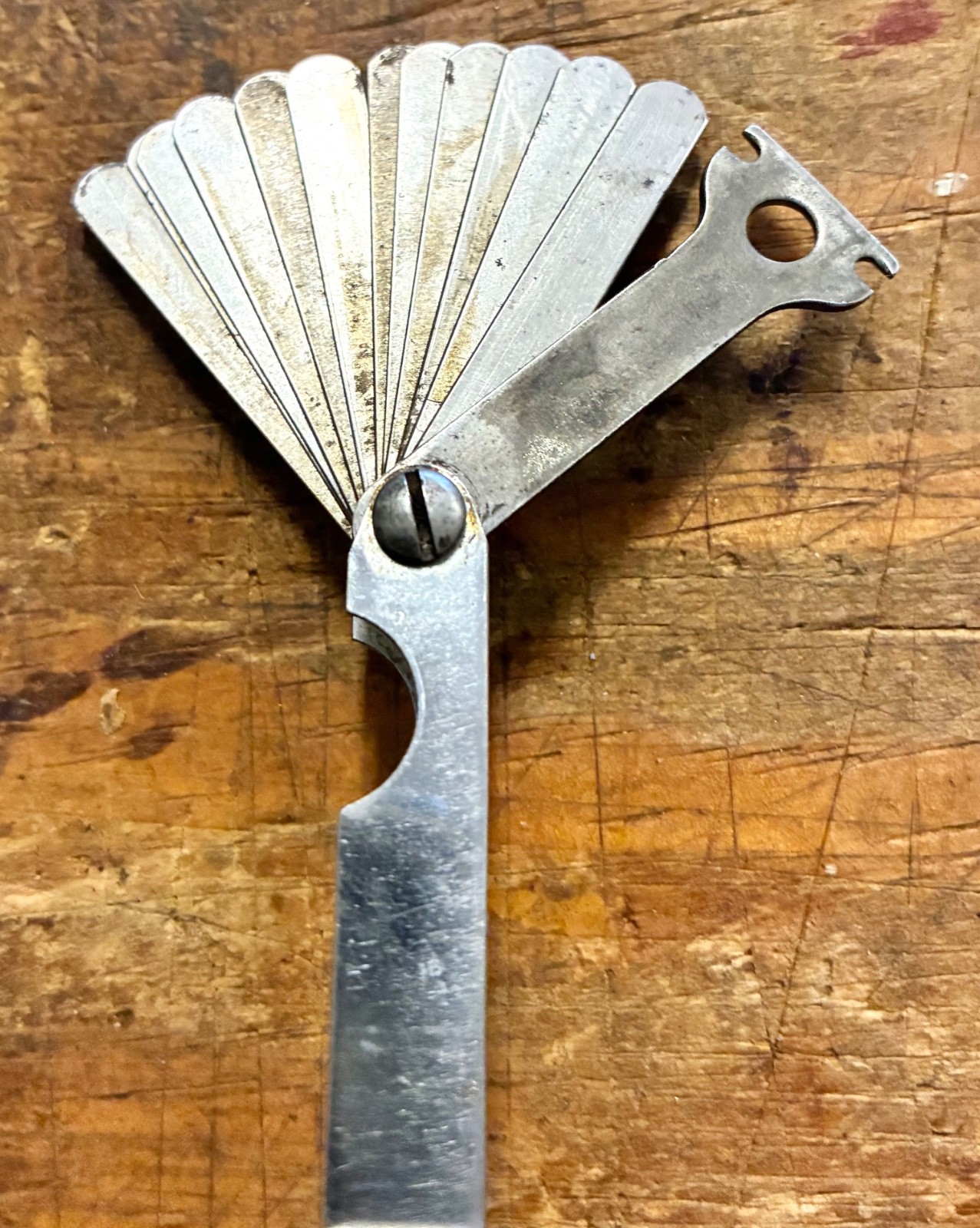 Vintage Dunlap Feeler Gauge & Wire Spark Plug Gap Gauge Made in USA