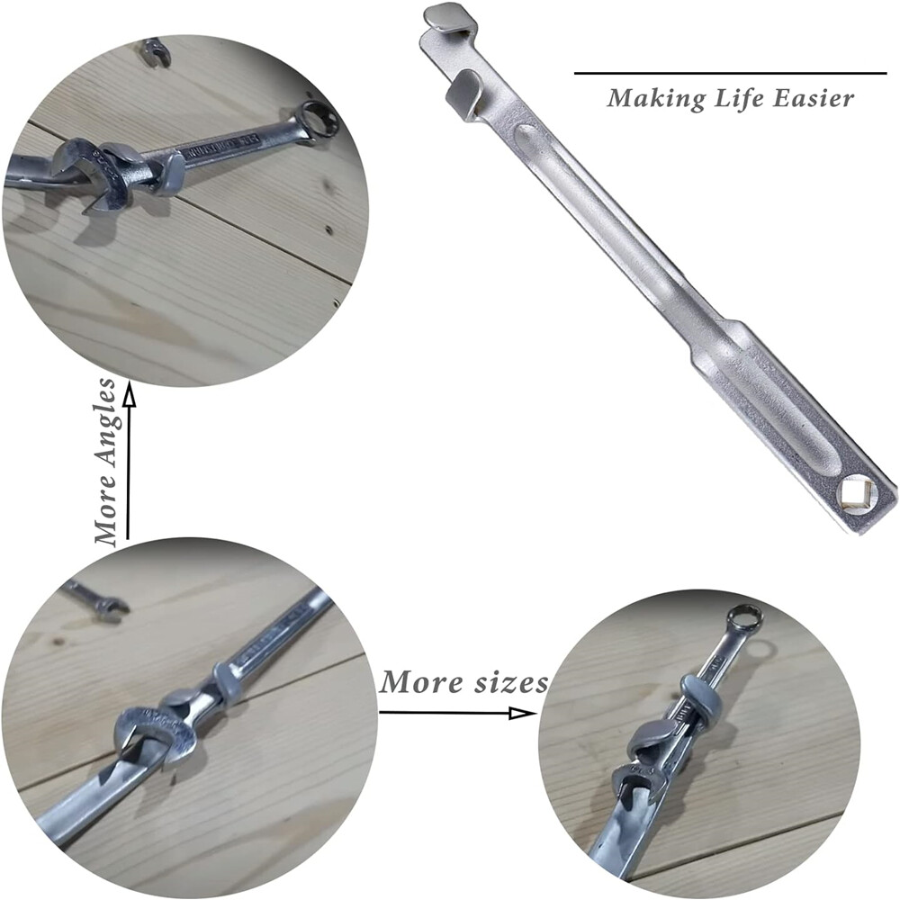 Wrench Extender Tool Bar for Mechanics, Garage 13.5 Inch Long Wrench Extension