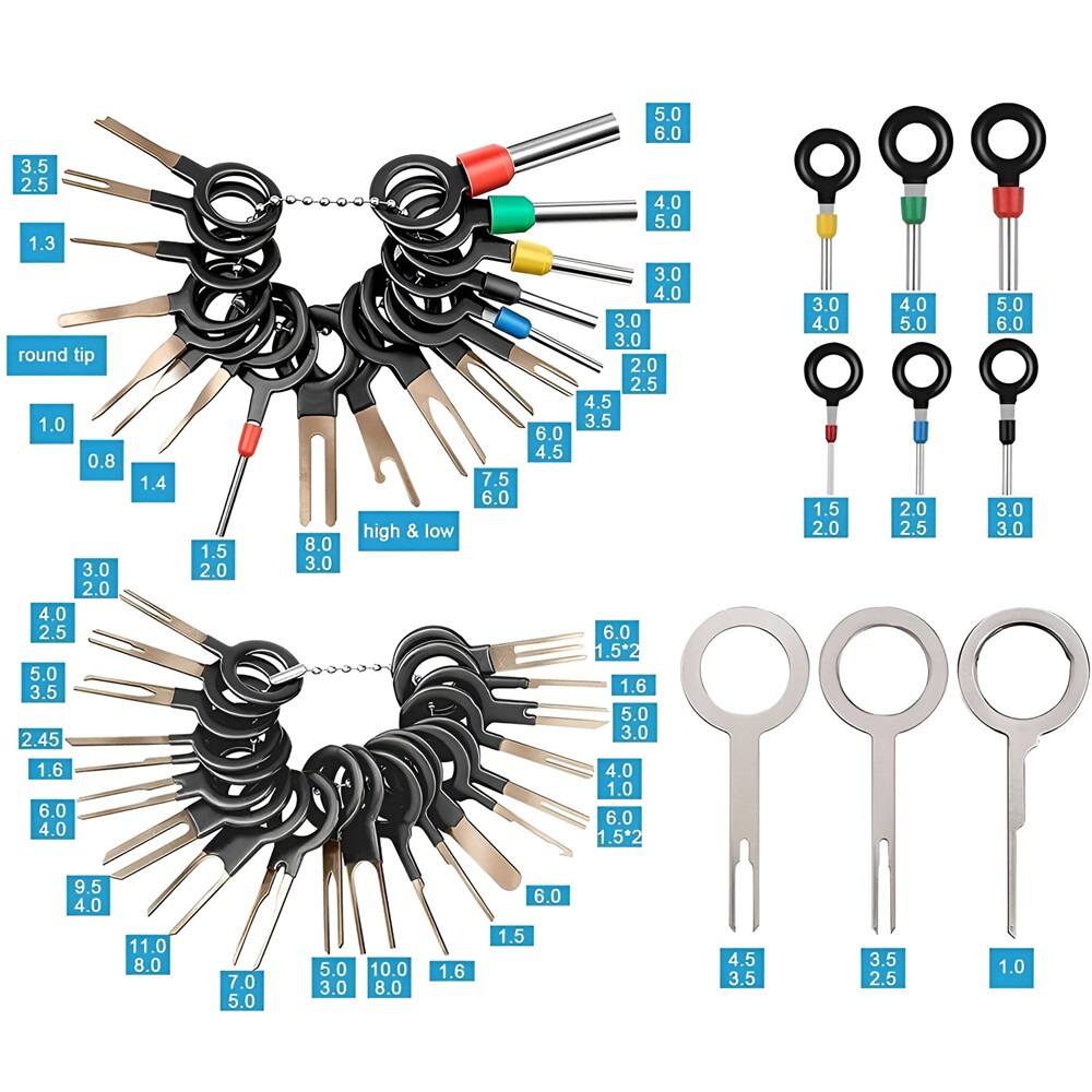 41PCS Wire Terminal Removal Tool Car Electrical Wiring Crimp Connector Pin Key
