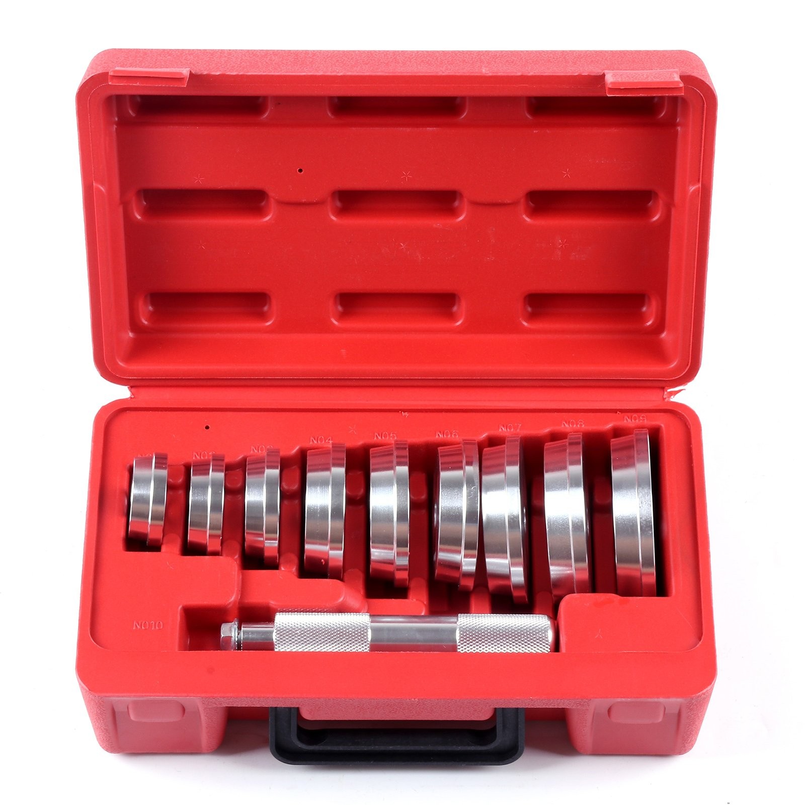 10pcs Sliver Bearing Race and Seal Driver Set Aluminium Auto Car Tool Set