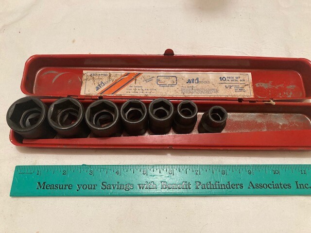 JAPAN QUALITY – ATD TOOLS 1/2″ DRIVE 6 POINT IMPACT SOCKETS (7) – FREE SHIP