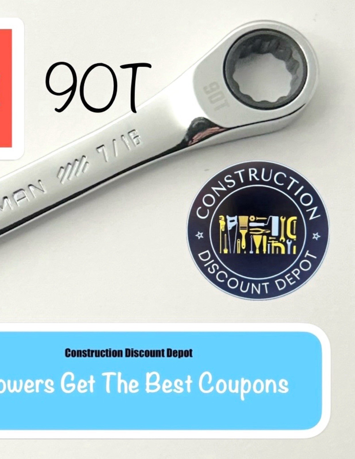 Craftsman 90T CMMT87235 7/16″ In SAE Combination Ratcheting Wrench 12 Point