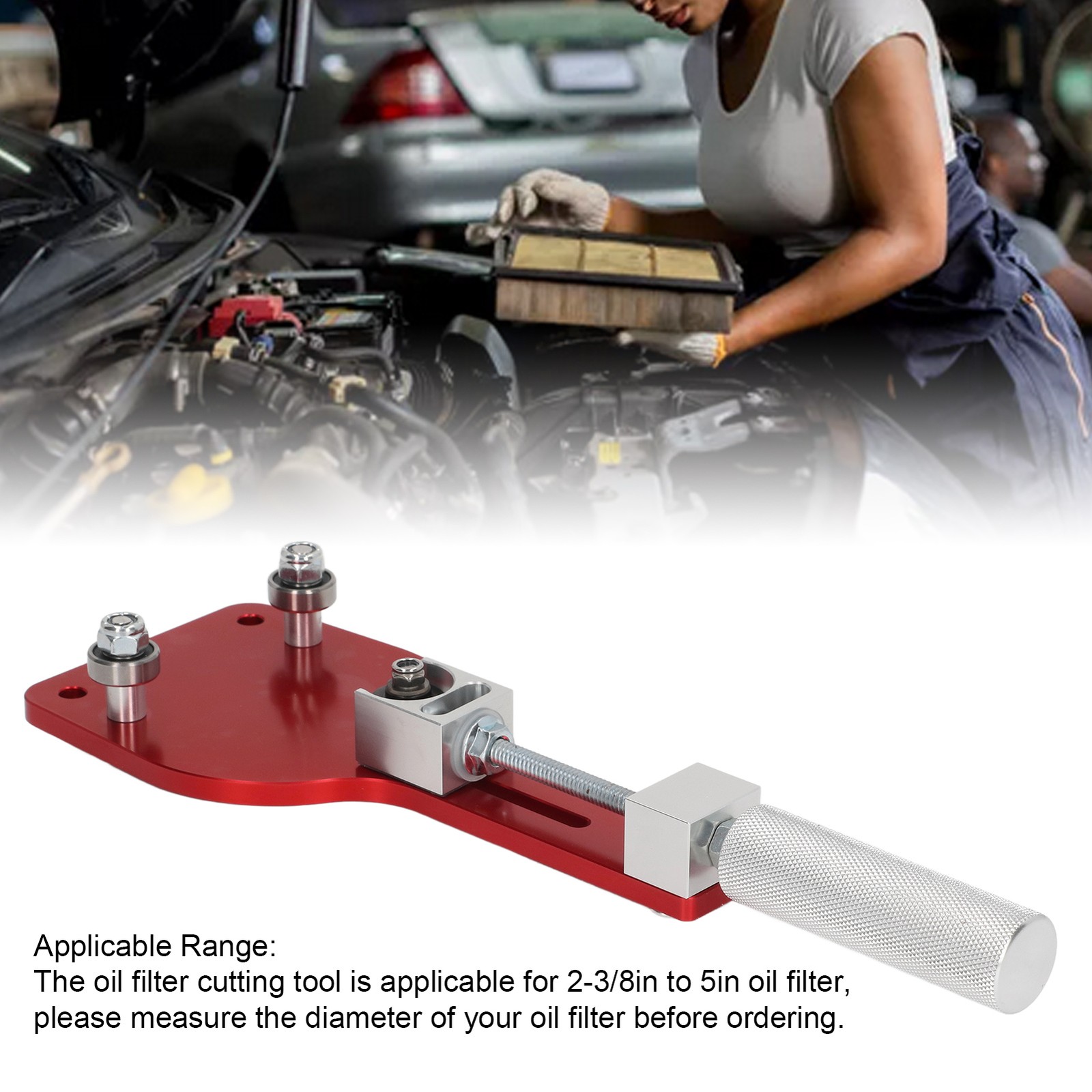Zinc Alloy Oil Filter Cutter Durable Tool For Auto Repair 2-5in