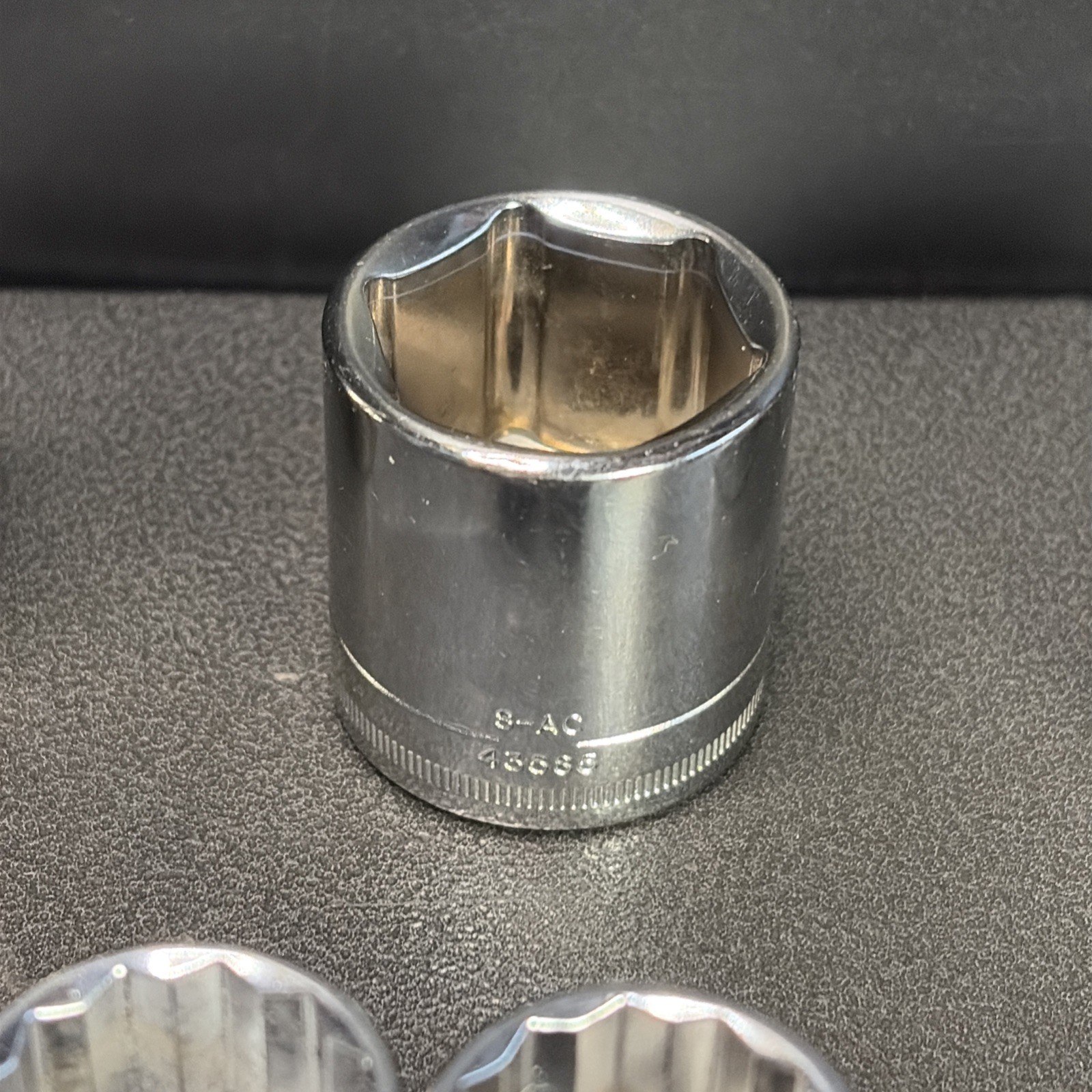 58 Craftsman USA One China Metric Socket And Metal Holder Short Mid &Deep 9-22mm