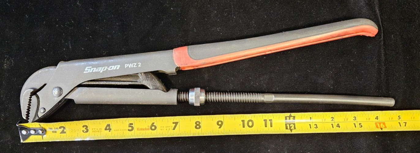 Snap on Tools 17” Long RED Soft Grip QUICK Adjustable Plier Wrench PWZ2 NICE!