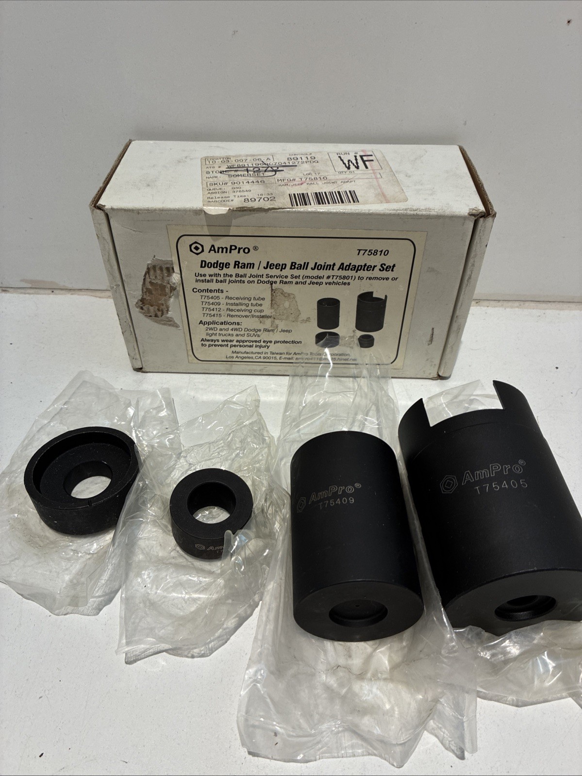 4Pcs AmPro Ball Joint Service Adapter Removal Installer Kit Jeep & Dodge Ram