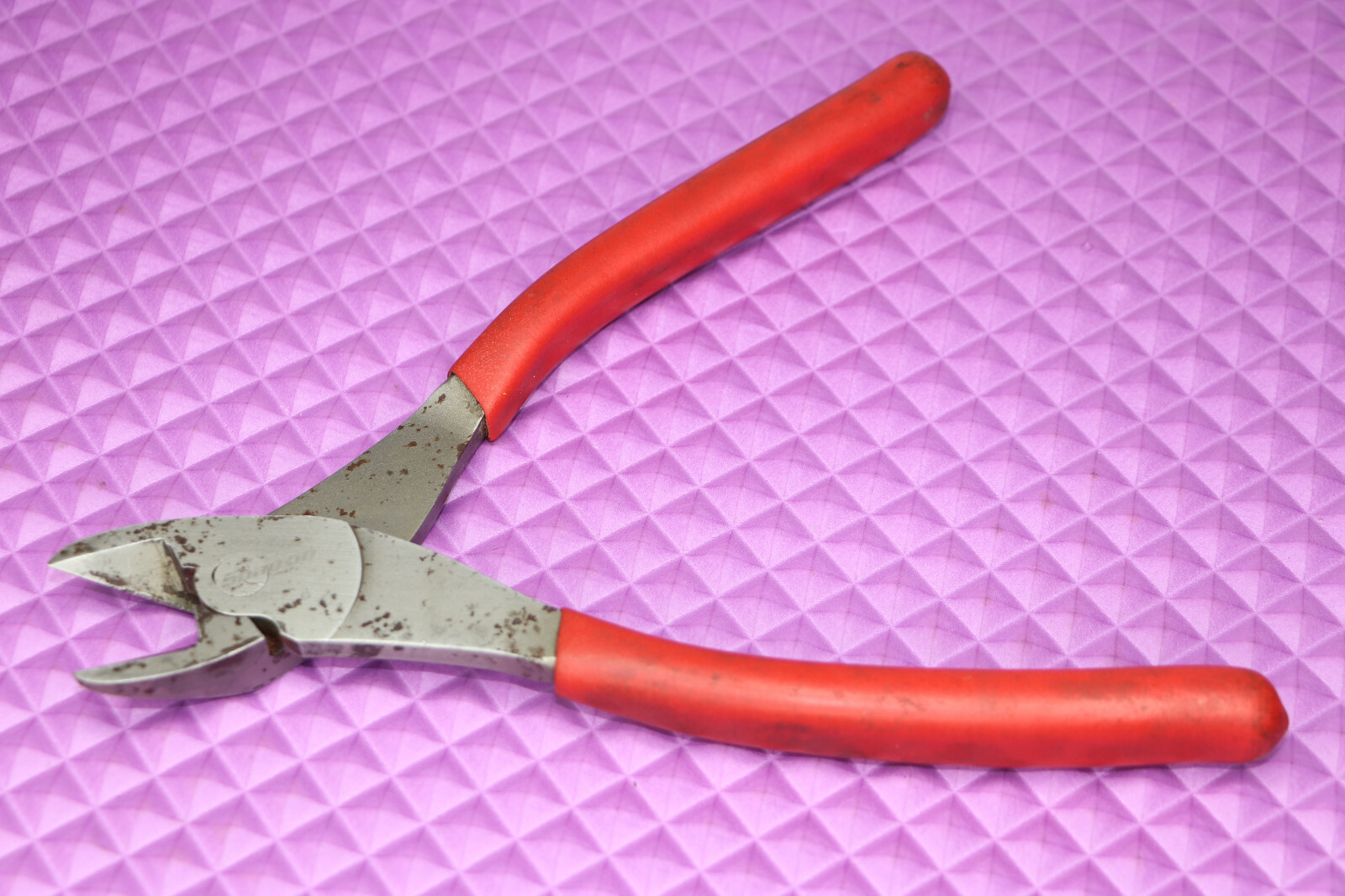 Snap-On Power Edge High-Leverage Diagonal Cutter Red Soft Grip Handle 388CF