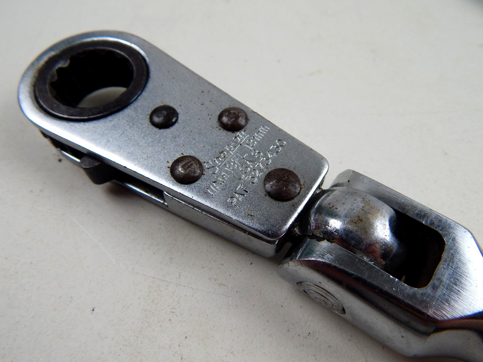 Snap‑On WAM‑18FL 18mm Flex Alignment Ratchet & OH Wrenches 3/4″ 13/16″ 7/8″