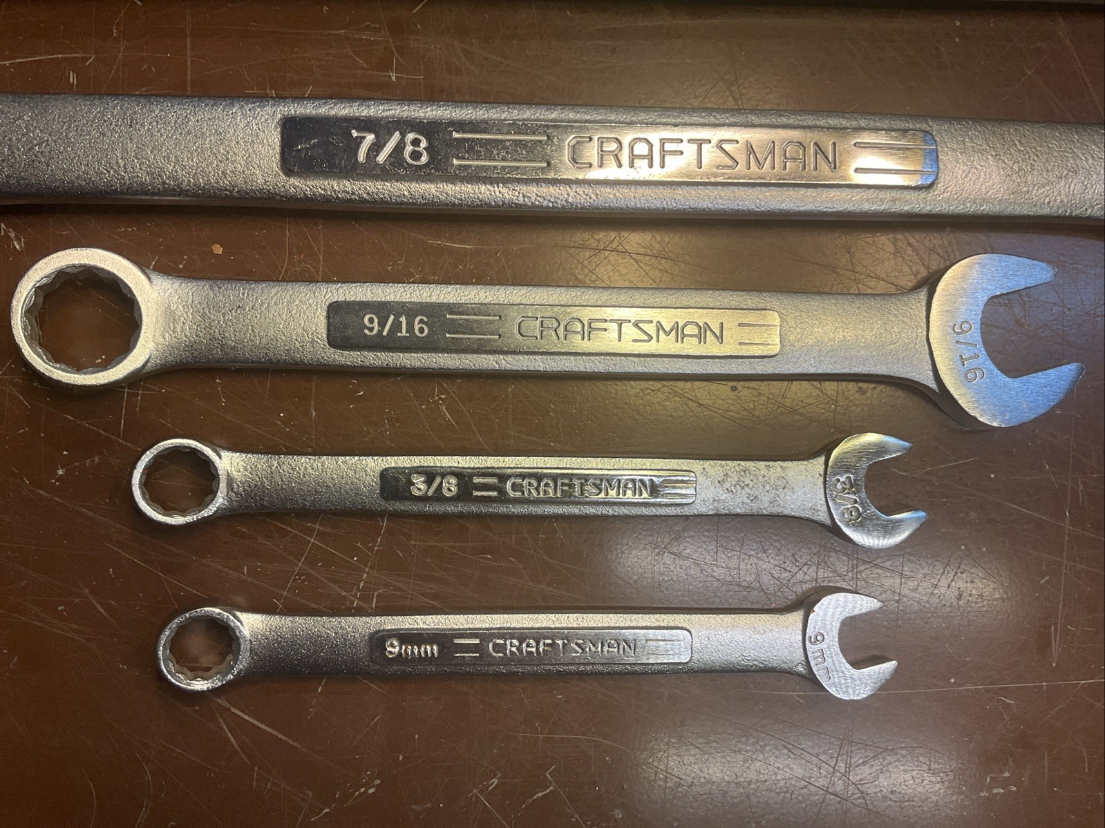 5 PC Craftsman USA Combination Set 9mm, 3/8”, 9/16”, 7/8”, & 1″ 44705 – 42913