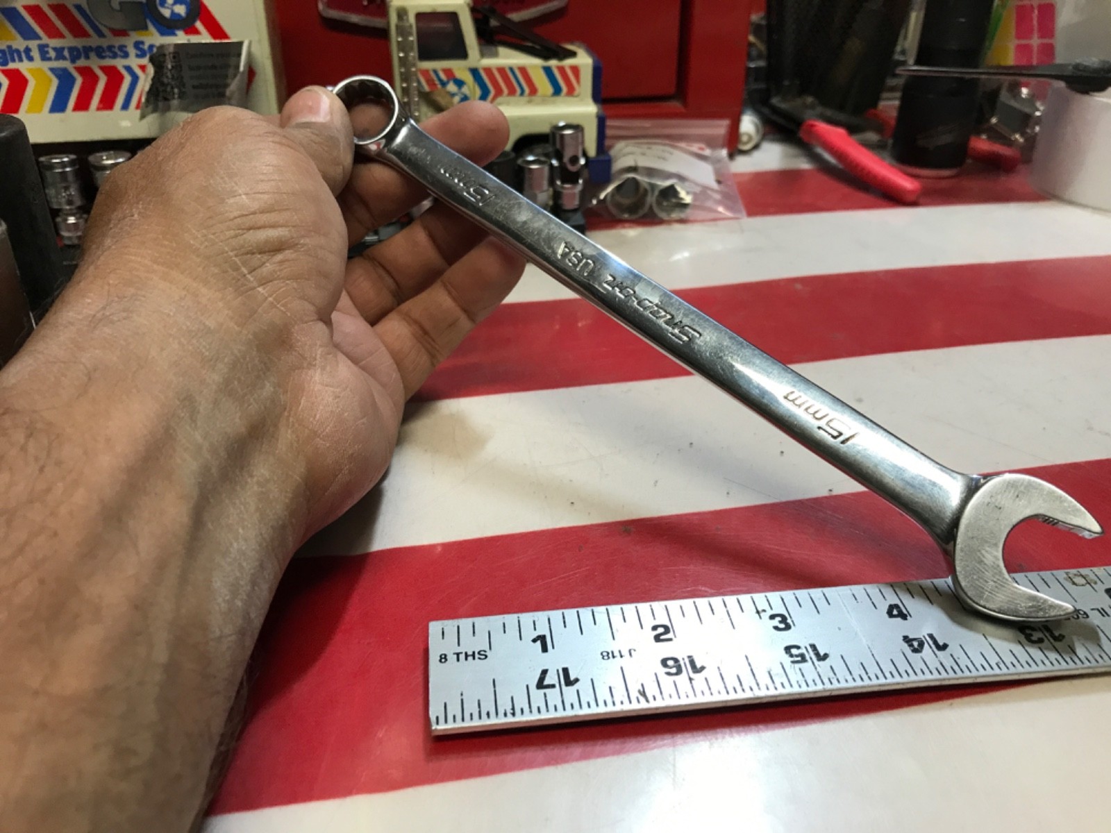 Snap on wrench 15mm flank drive plus SOEXM15 NICE 👍 FFF