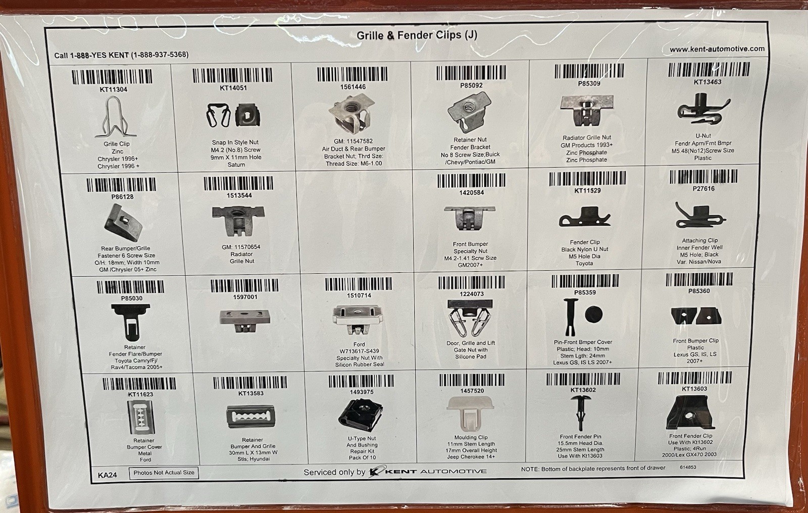 Kent Automotive Clips/rivets Drawer Set, Individual Or Complete ￼￼