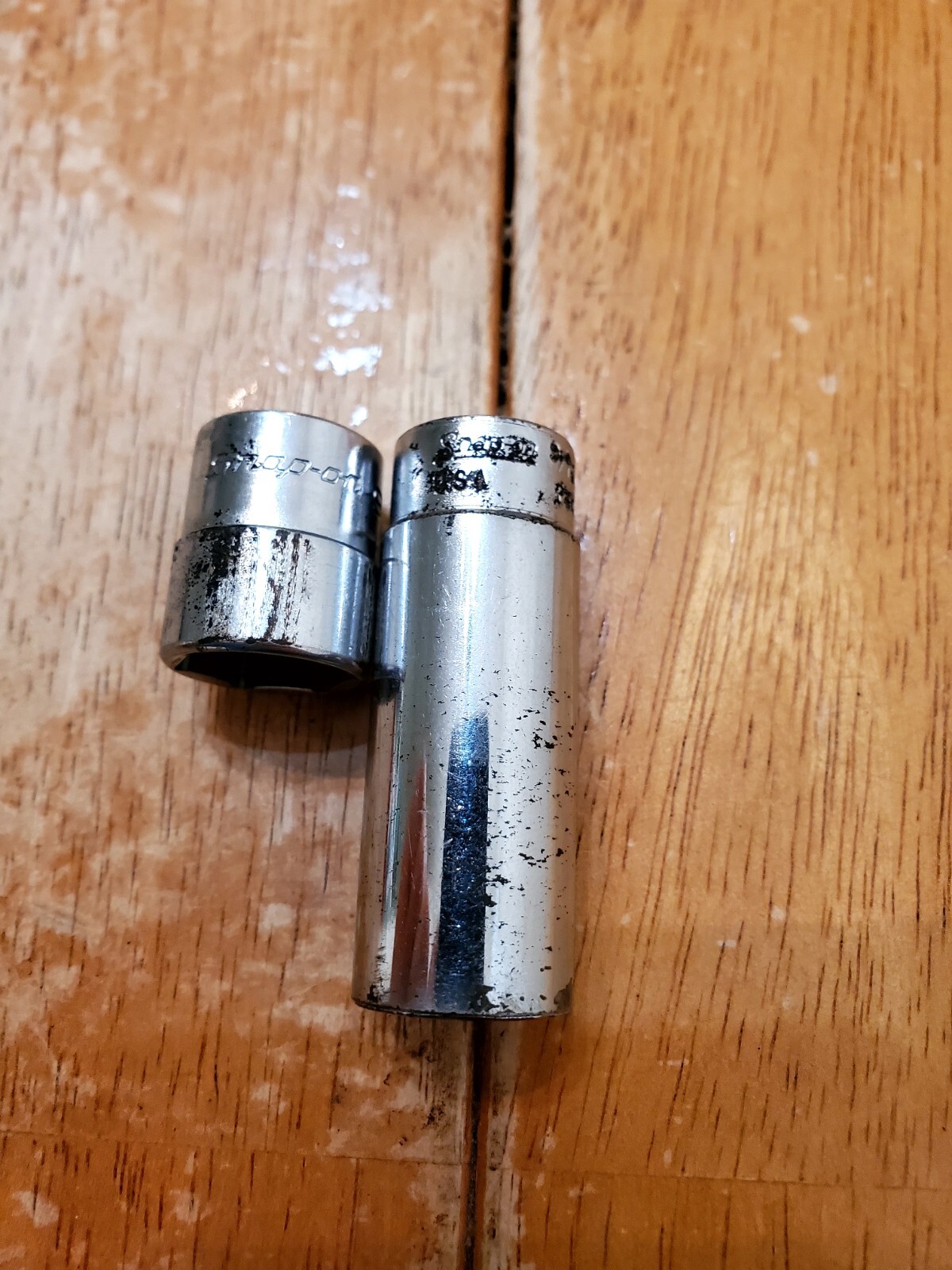 Snap On 1/4 Drive 9/16 6PT Shallow Deep Sockets Lot Of 2