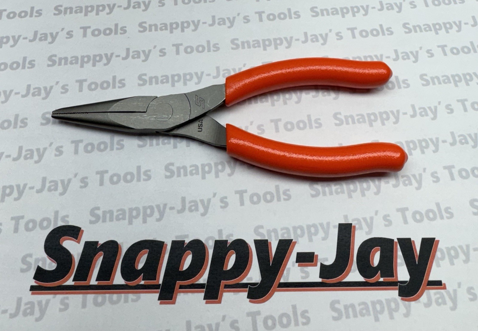 Snap-on Tools USA NEW ORANGE 6″ Soft Grip Needle Nose Pliers 95ACFO