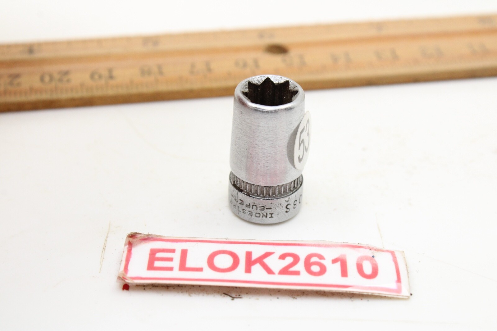 Indestro Super 2808S Socket 1/4″ 1/4″ Drive SAE 8 Point Double Square USA