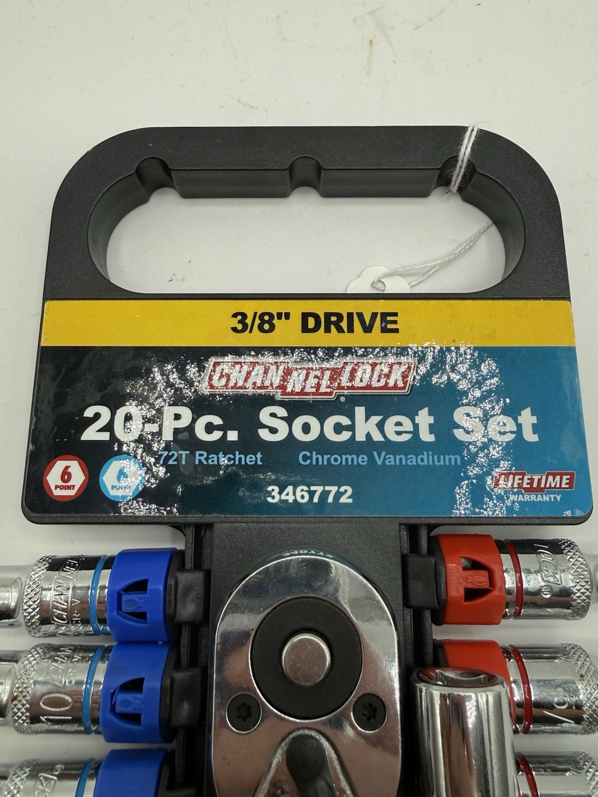 Channellock 20 Pc 3/8″ Drive Socket Set 346772 SAE & Metric Ratchet Extension