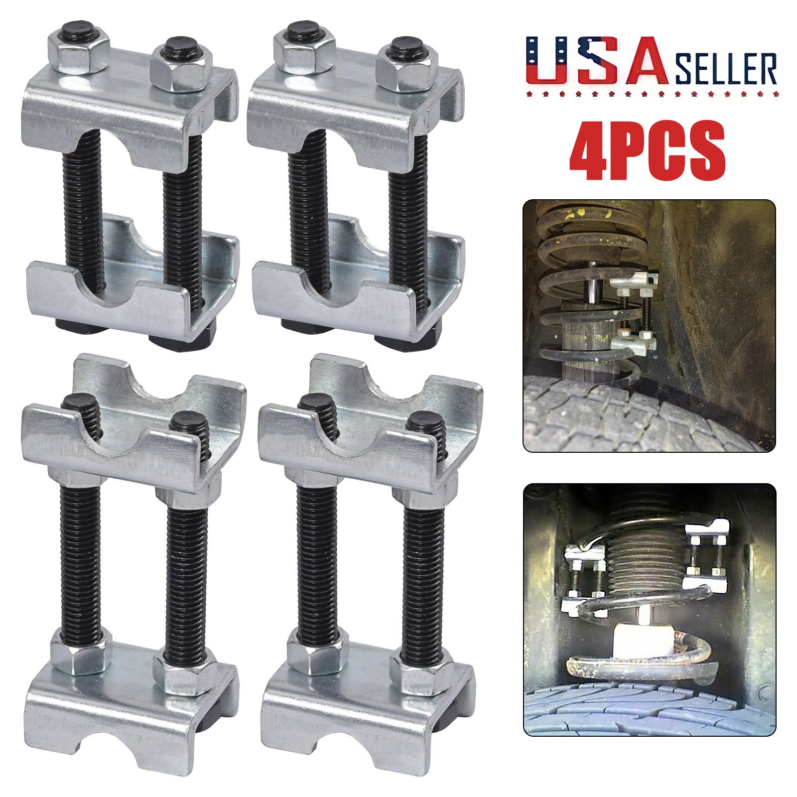 4pcs Mini Coil Spring Compressor Adjustable Spring Struts Shocks Adjuster Tool