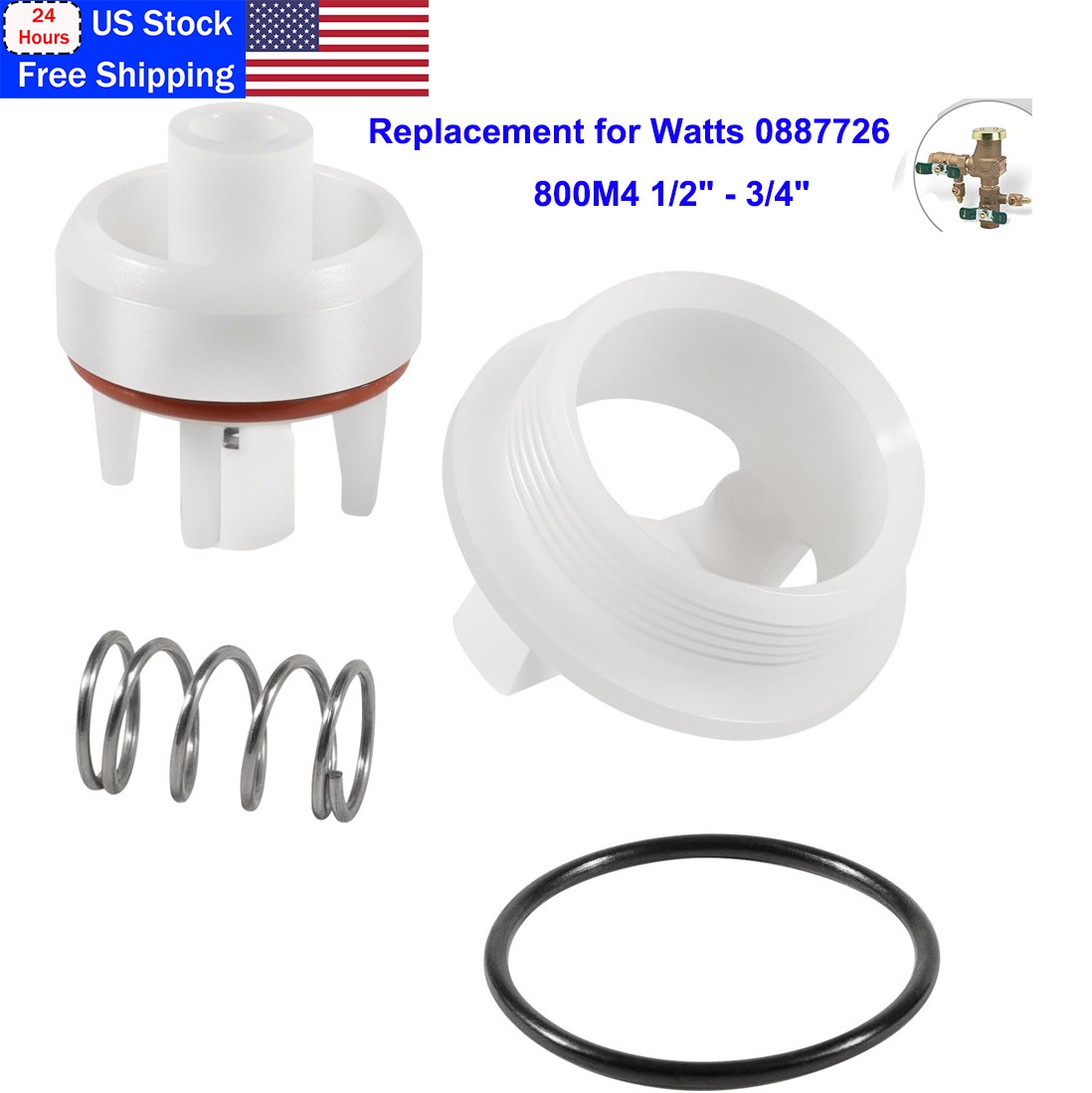 Fits Watts 0887726 800M4 1/2″ – 3/4″ Freeze Resistant Retrofit Replacement Kit