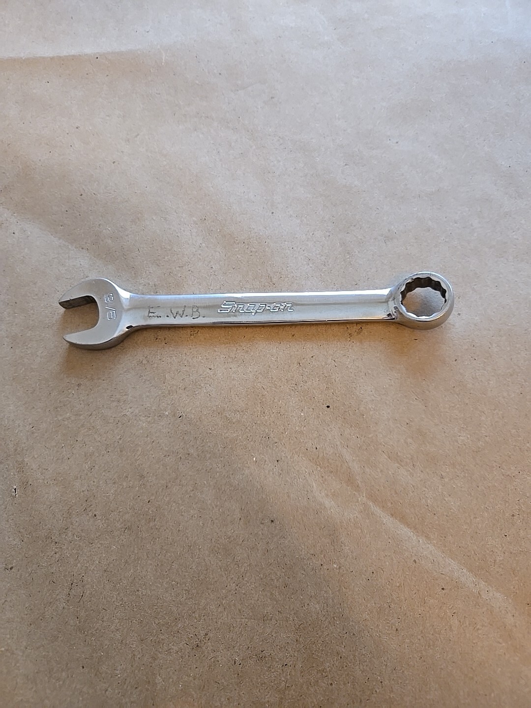 Snap On 9/16″ 12PT SAE Short Chrome Combination Wrench OEX180