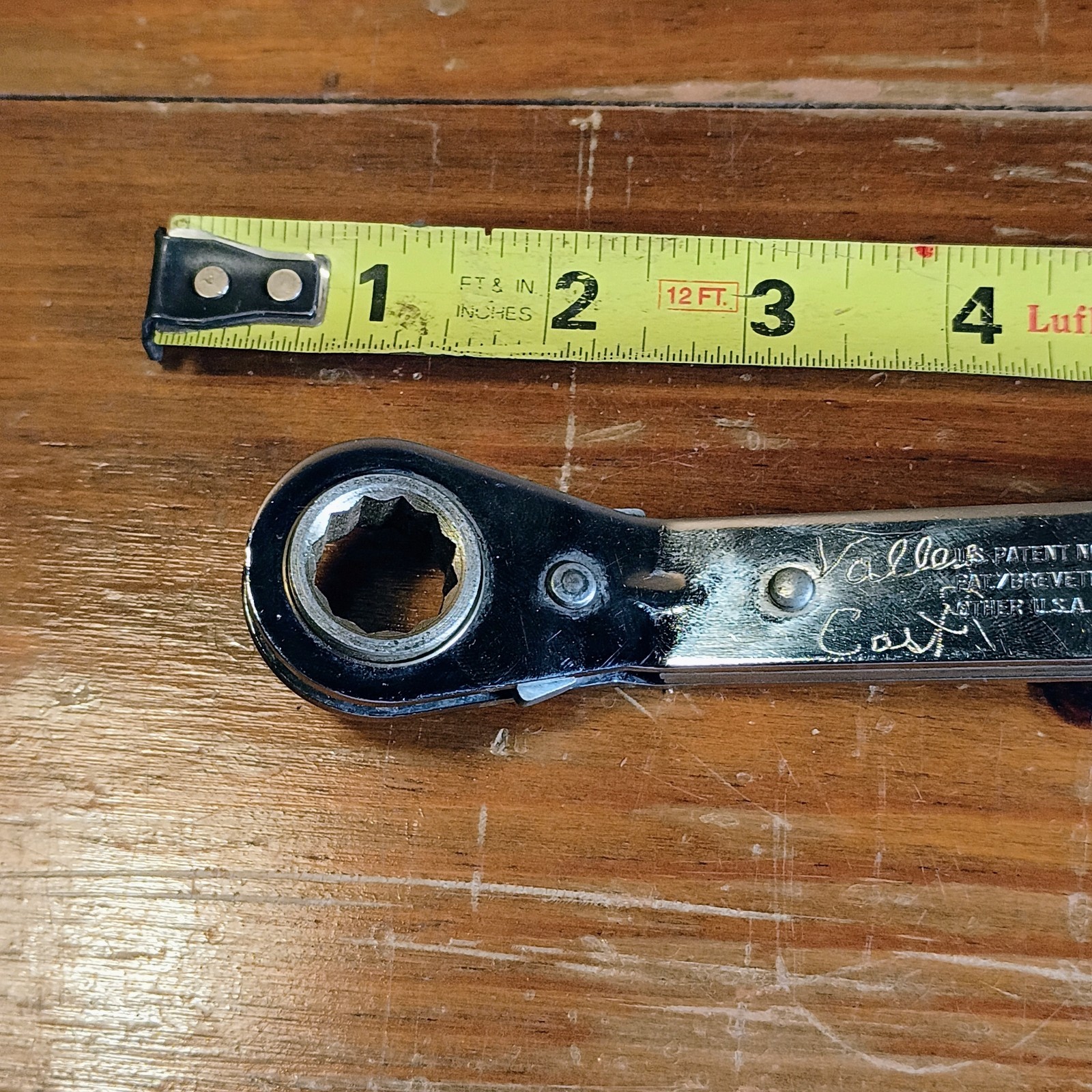 1990s Armstrong Made In USA 12 Point Offset Ratcheting Box End Wrench 15mmx17mm
