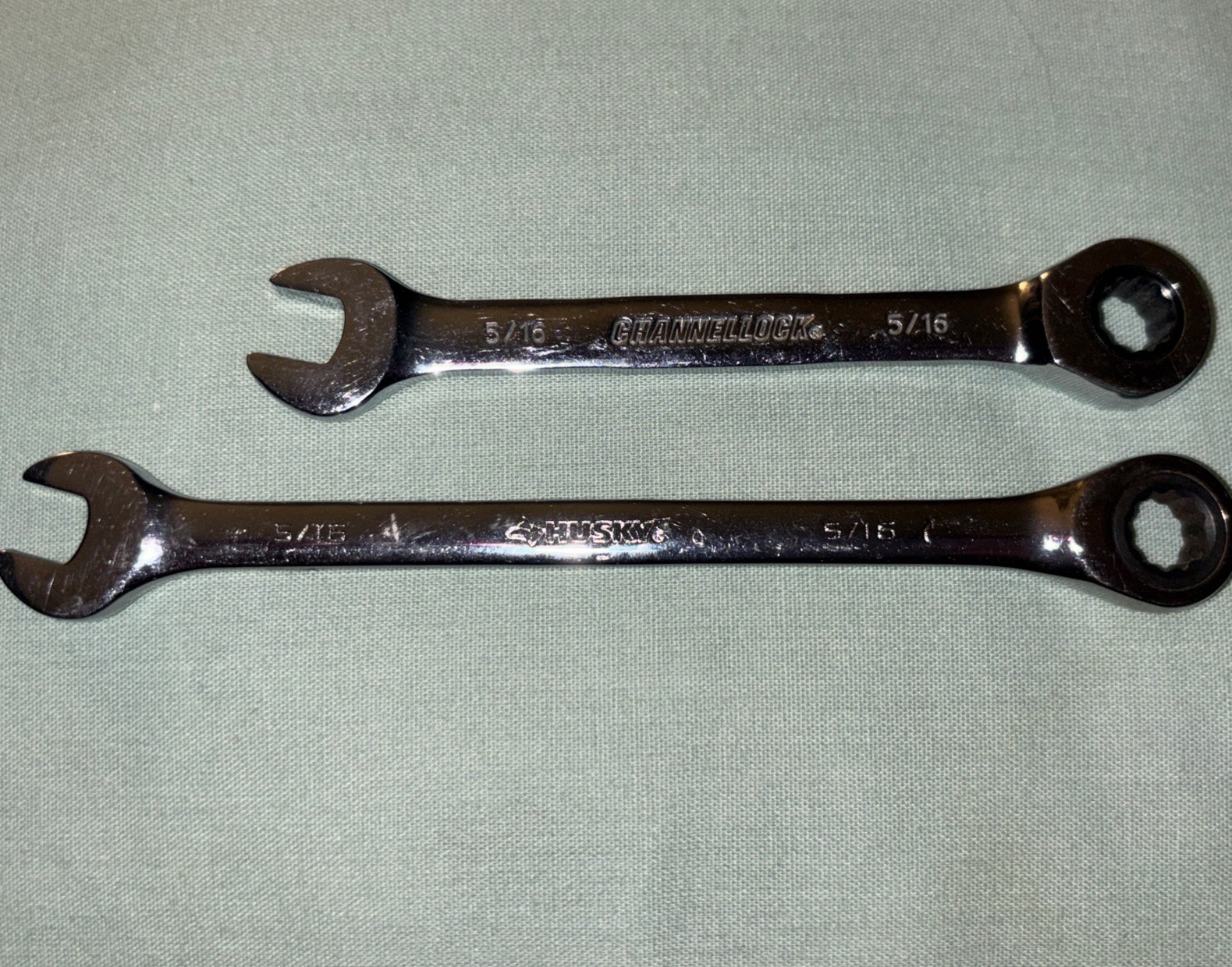 Set Of Husky & Channellock 5/16 Standard 12 Point Ratcheting Combination Wrench