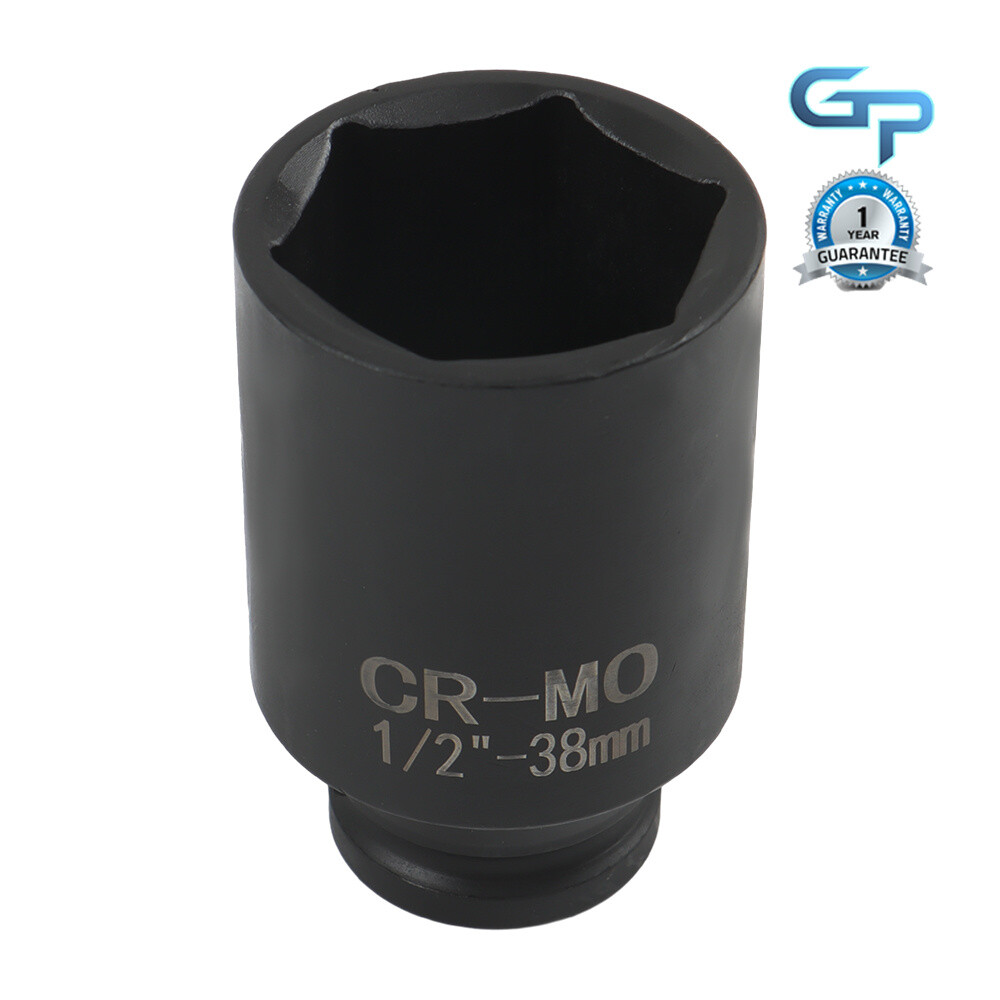 9pcs 29-38mm 1/2″ Drive Metric Axle Hub Nut Socket Deep Impact Socket Tool Kit