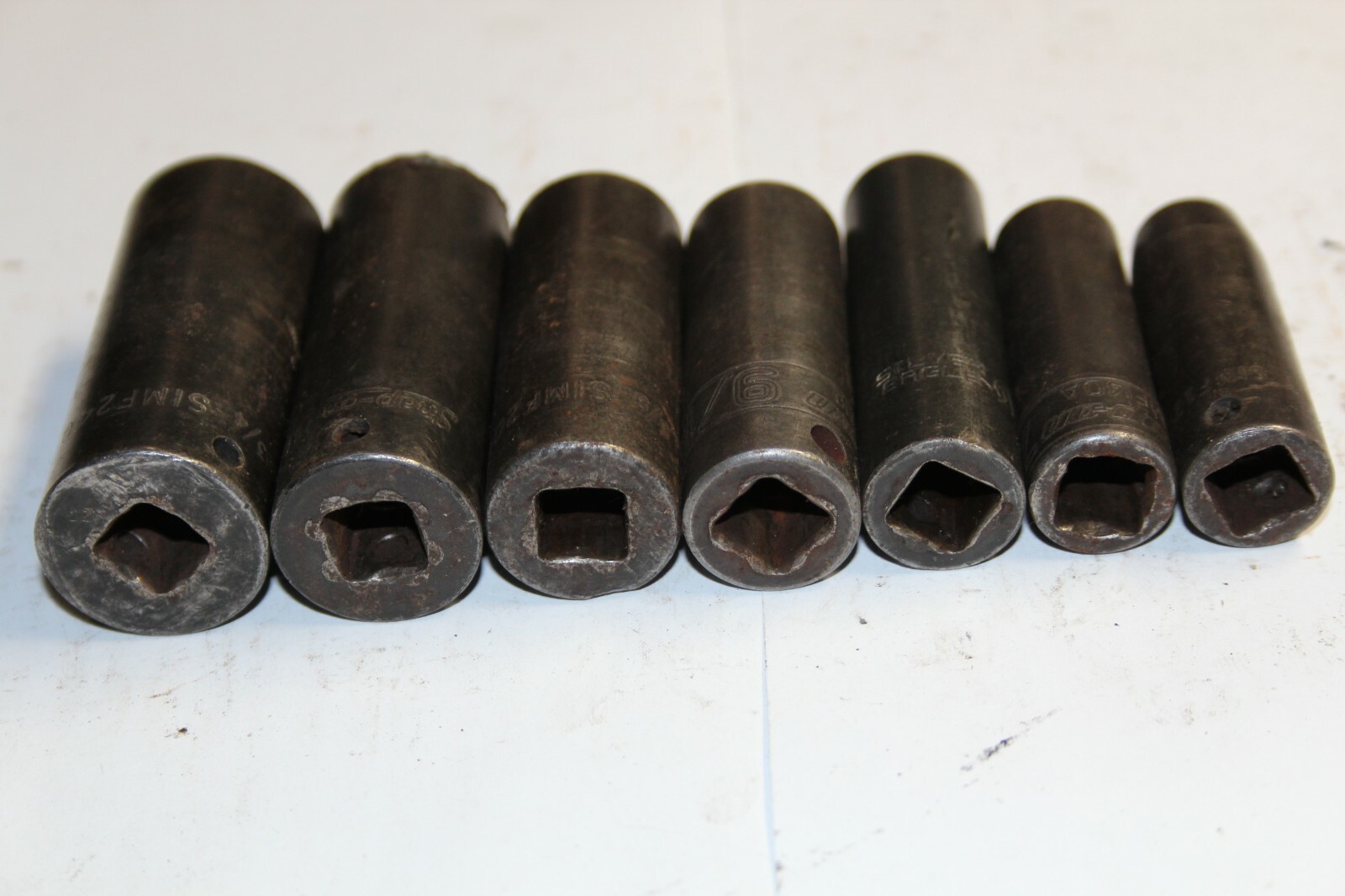 SNAP-ON TOOLS 3/8″ Drive 6-Point SAE Deep Impact Socket Set 7pcs USA
