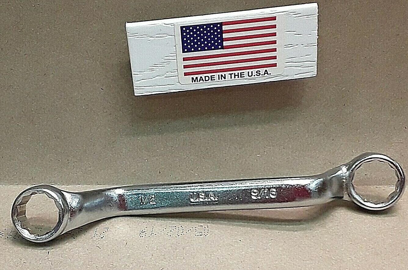 Duro Indestro No. 742 1/2″ x 9/16″ Shorty Off Set Boxed End Wrench NOS USA