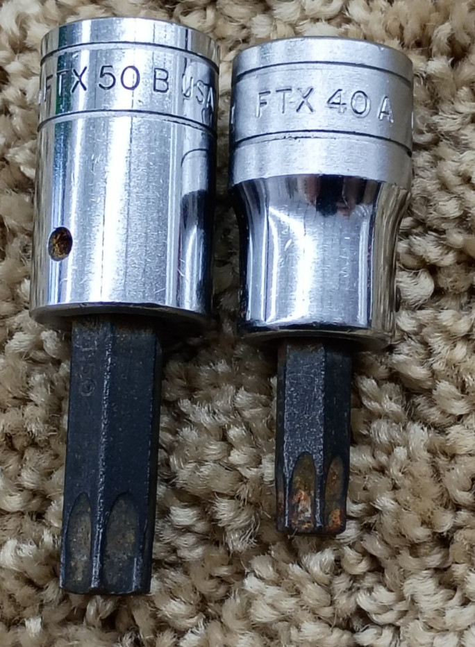 Snap-on T40 T50 FTX40A FTX50B 3/8″ Drive Torx Socket Driver (2695)