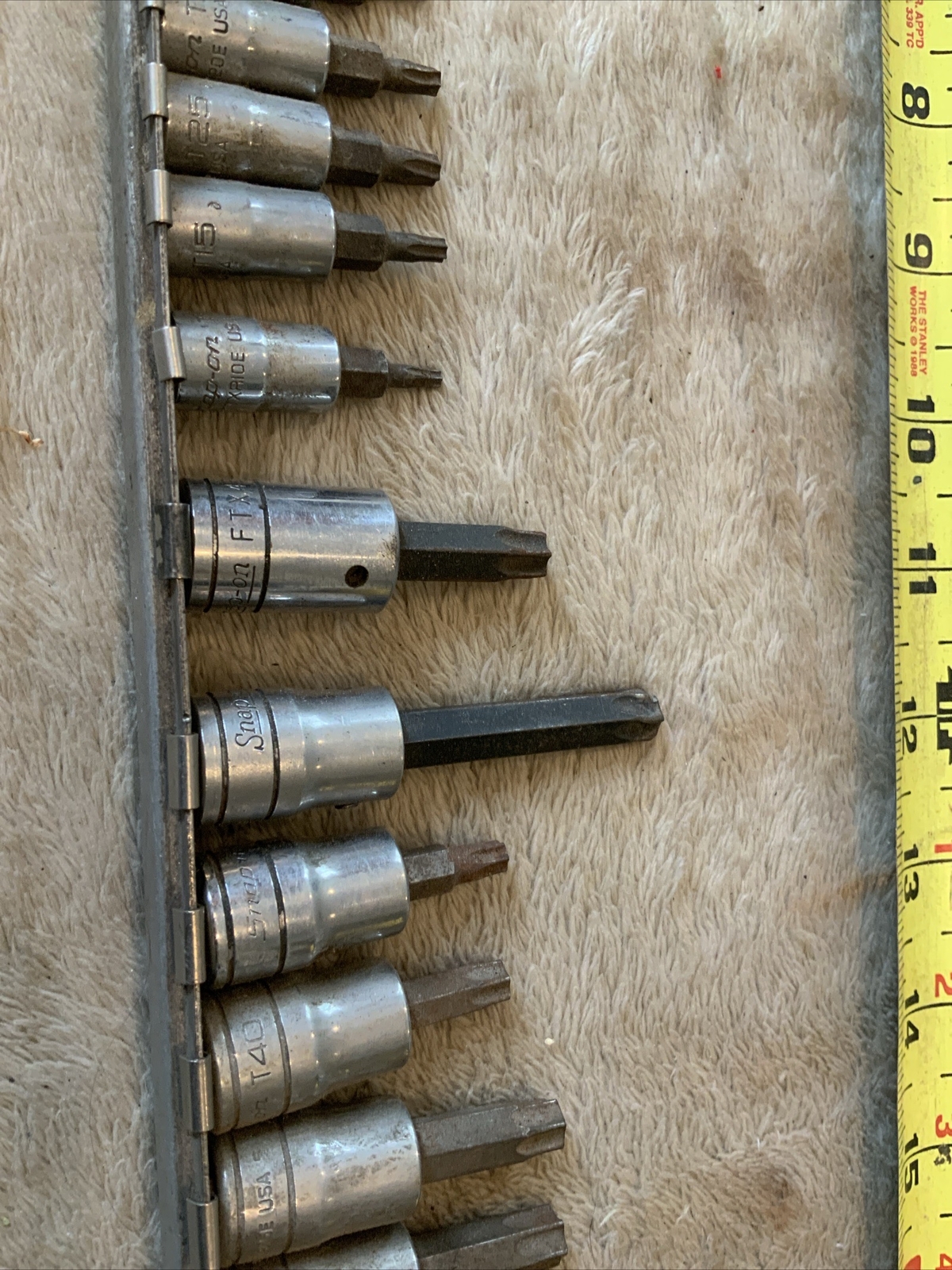 Snap On Mixed Torx And Other Sockets, See Pics…some Surface Rust…