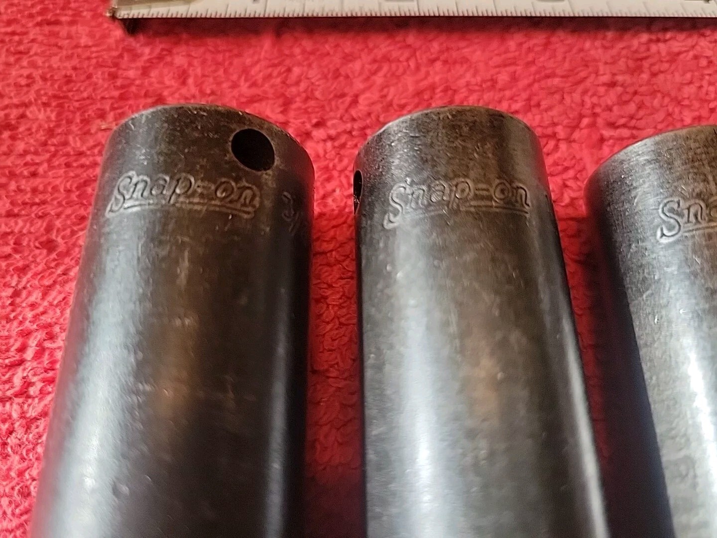 SNAP-ON TOOLS SAE 3/8″ DRIVE DEEP IMPACT SOCKET SET 6 PT 7 PC VTG USA 🇺🇸