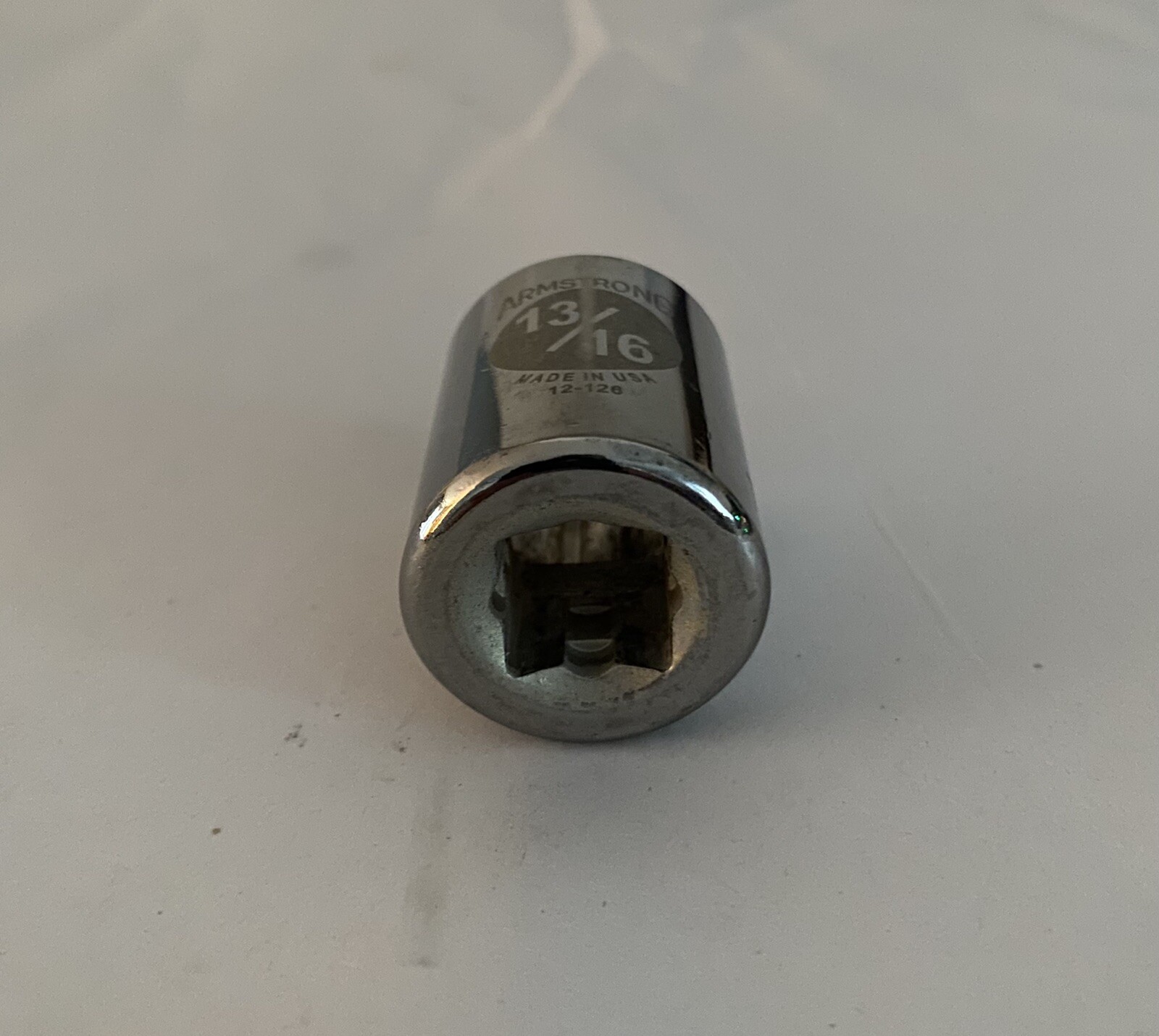 Armstrong Tools 12-126 1/2″ Drive 13/16″ 12 Point Shallow Chrome Socket USA