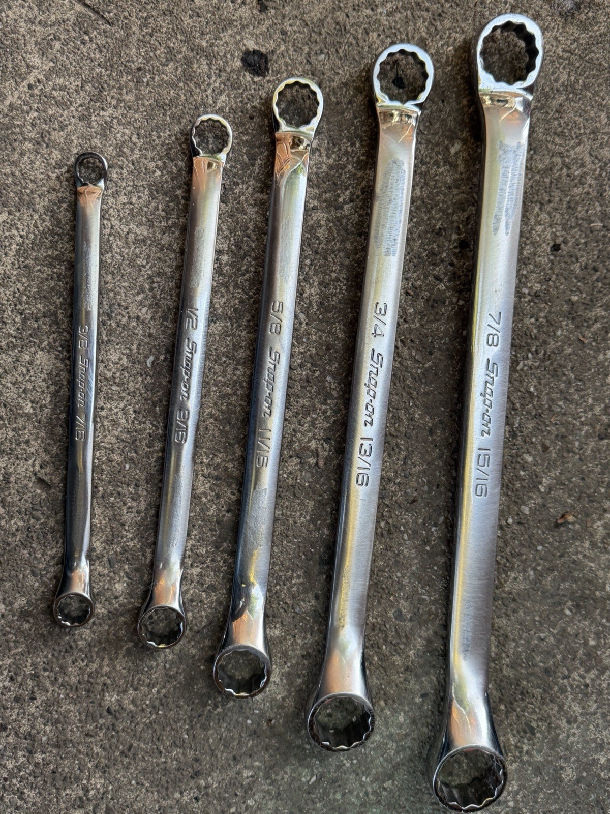 snap on XB2830A wrench set Of 5pc From 3/8”to 15/16”