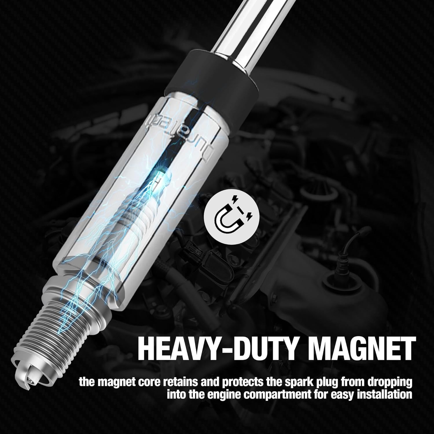 Magnetic Spark Plug Socket Set with Organized Storage and Easy Identification