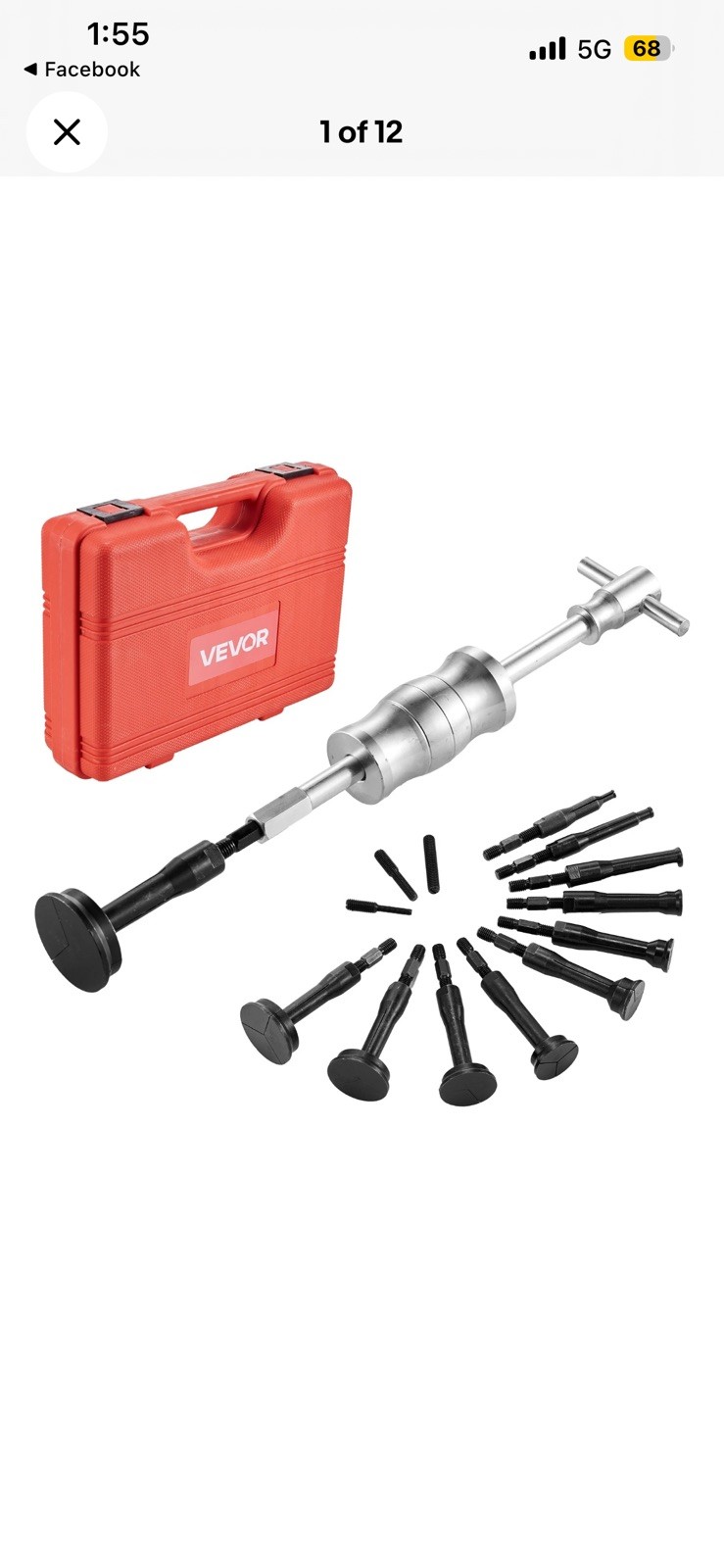 VEVOR 16pcs Blind Hole Bearing Puller Internal Extractor Remover Slide Hammer