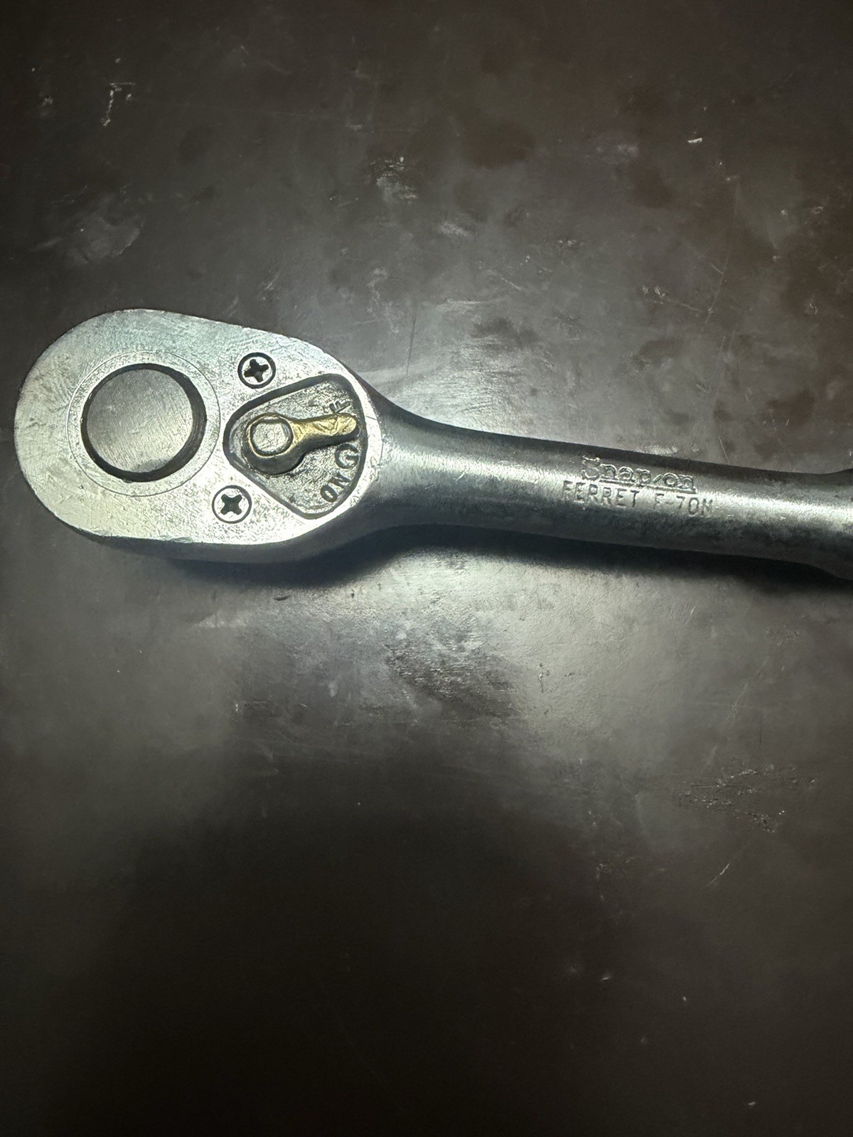 Vintage Snap On Ferret F-70N 3/8 Inch Ratchet Made In USA Good Condition Tool