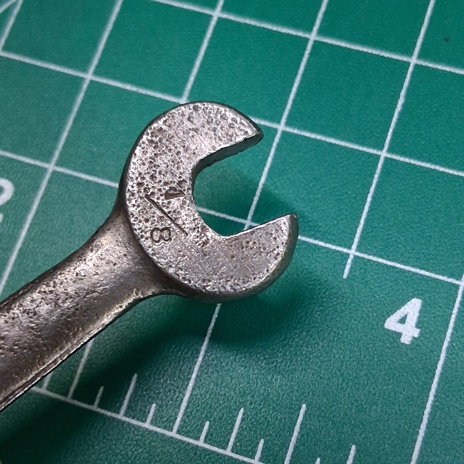Vintage W&B 13/32″ x 5/16″ Drop Forged SAE 3″ Double Open-End Wrench