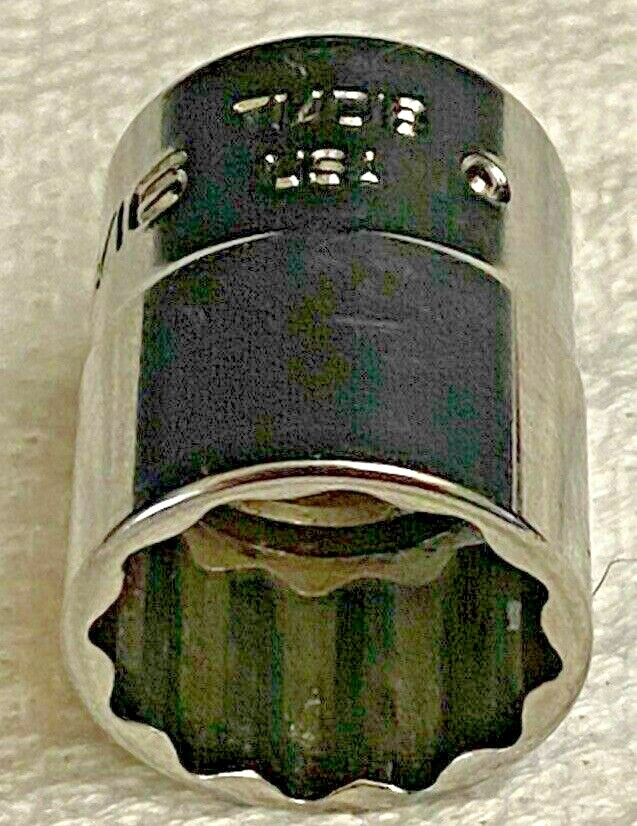 SNAP ON TMD18 1/4 INCH Drive 12 Point 9/16 INCH Shallow Socket NEW