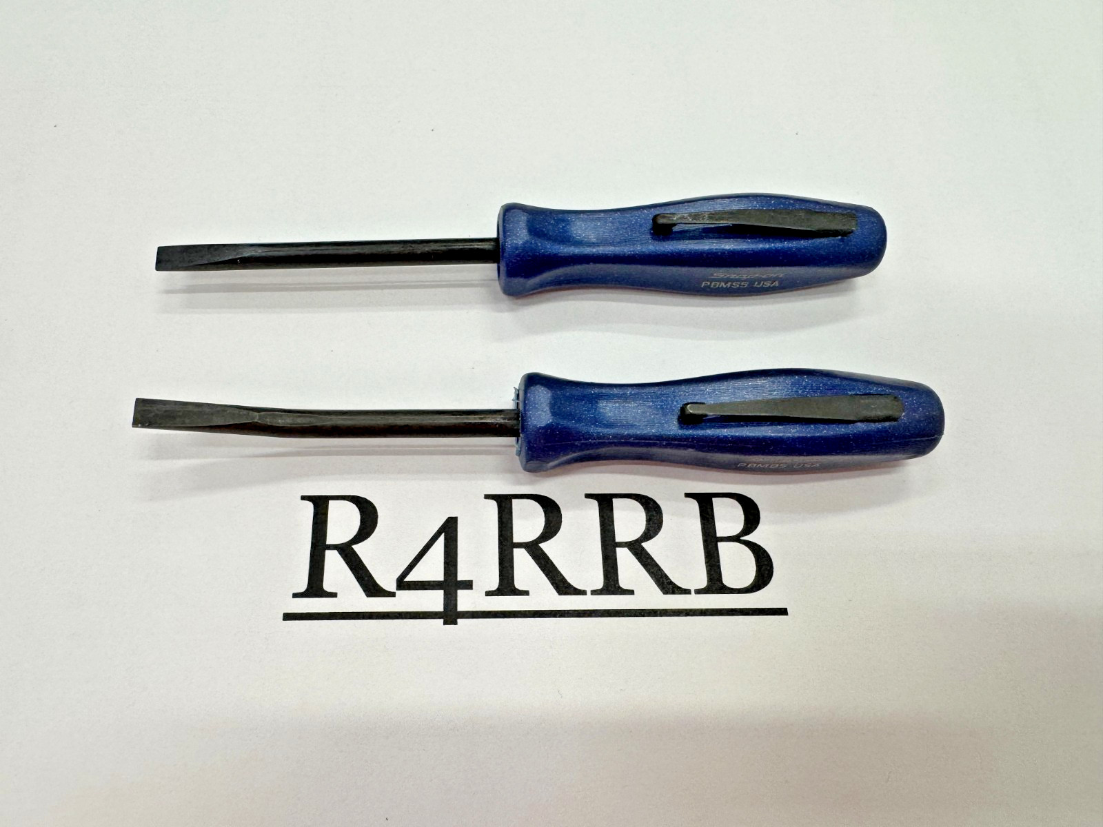 Snap-on Tools USA NEW 2pc POWER BLUE 5″ Length Straight Bent Mini Pocket Prybar