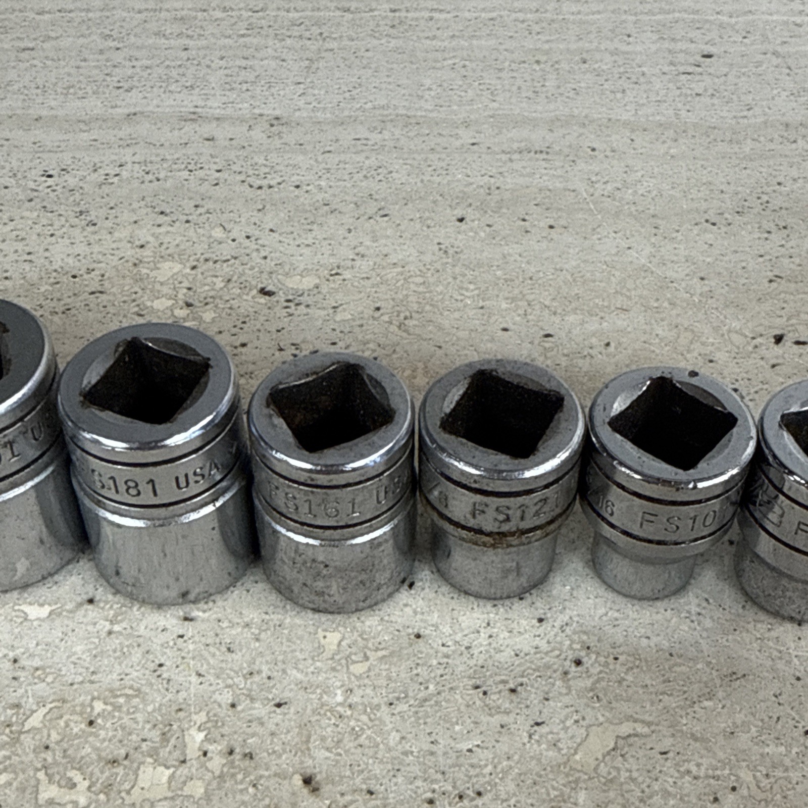 Snap On 9 Piece Set Wrench Sockets FS See Description
