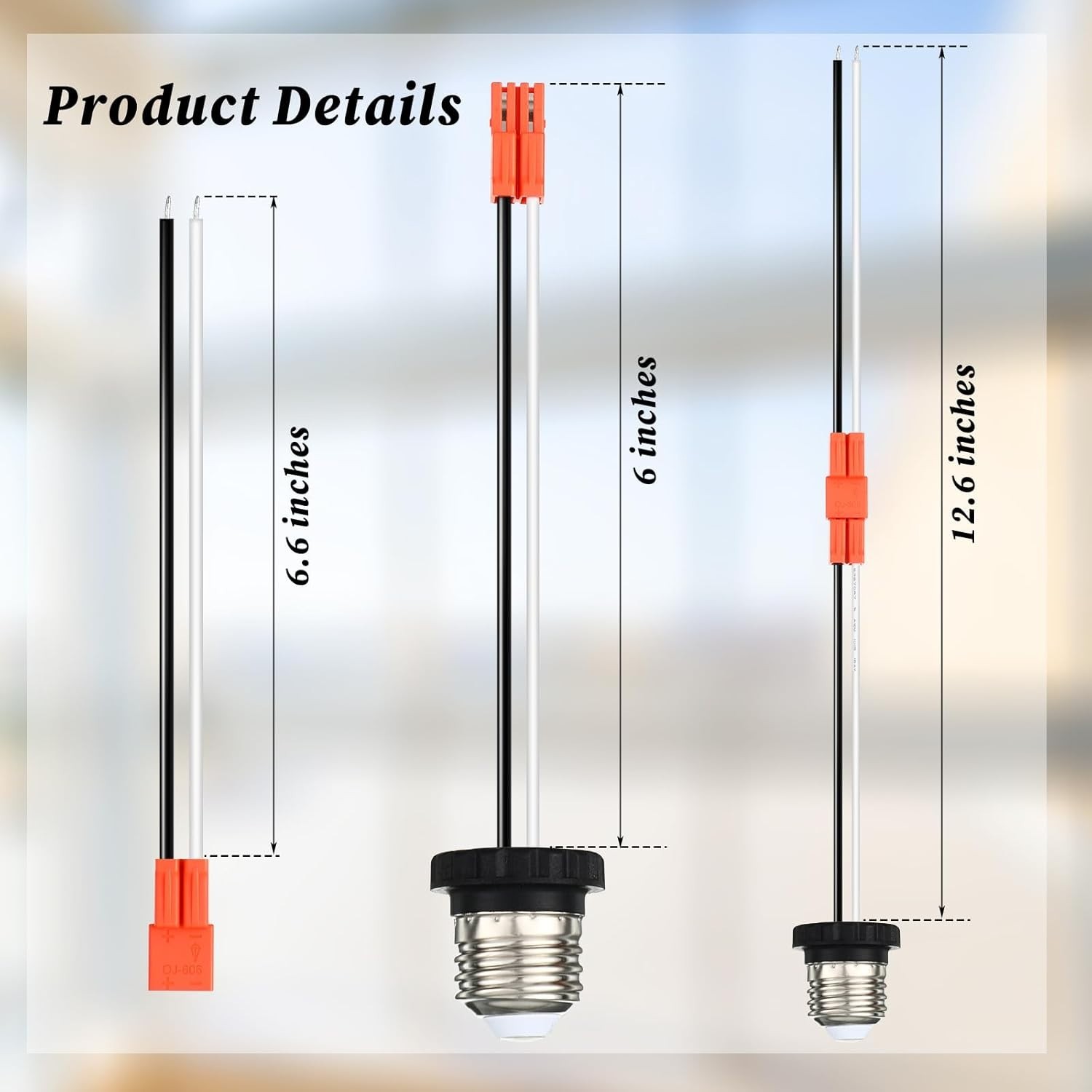 20 E26 Medium Base Pigtail Adapters – Quality LED Lighting Solution for Homes