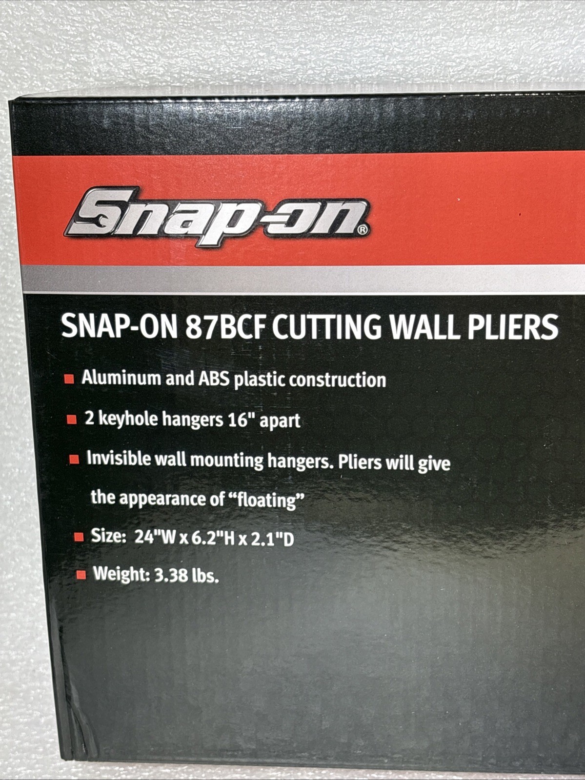 New Snap-On Red Diagonal Cutter Pliers Giant Display Wall Mount